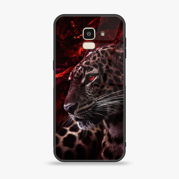 Samsung Galaxy J6 (2018) - Tiger Design 5 - Premium Printed Glass soft Bumper shock Proof Case CS-7488