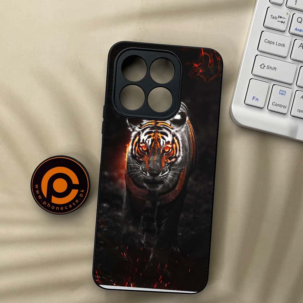 Honor X5b - Tiger Series - Premium Metal  Printed soft Bumper shock Proof Case