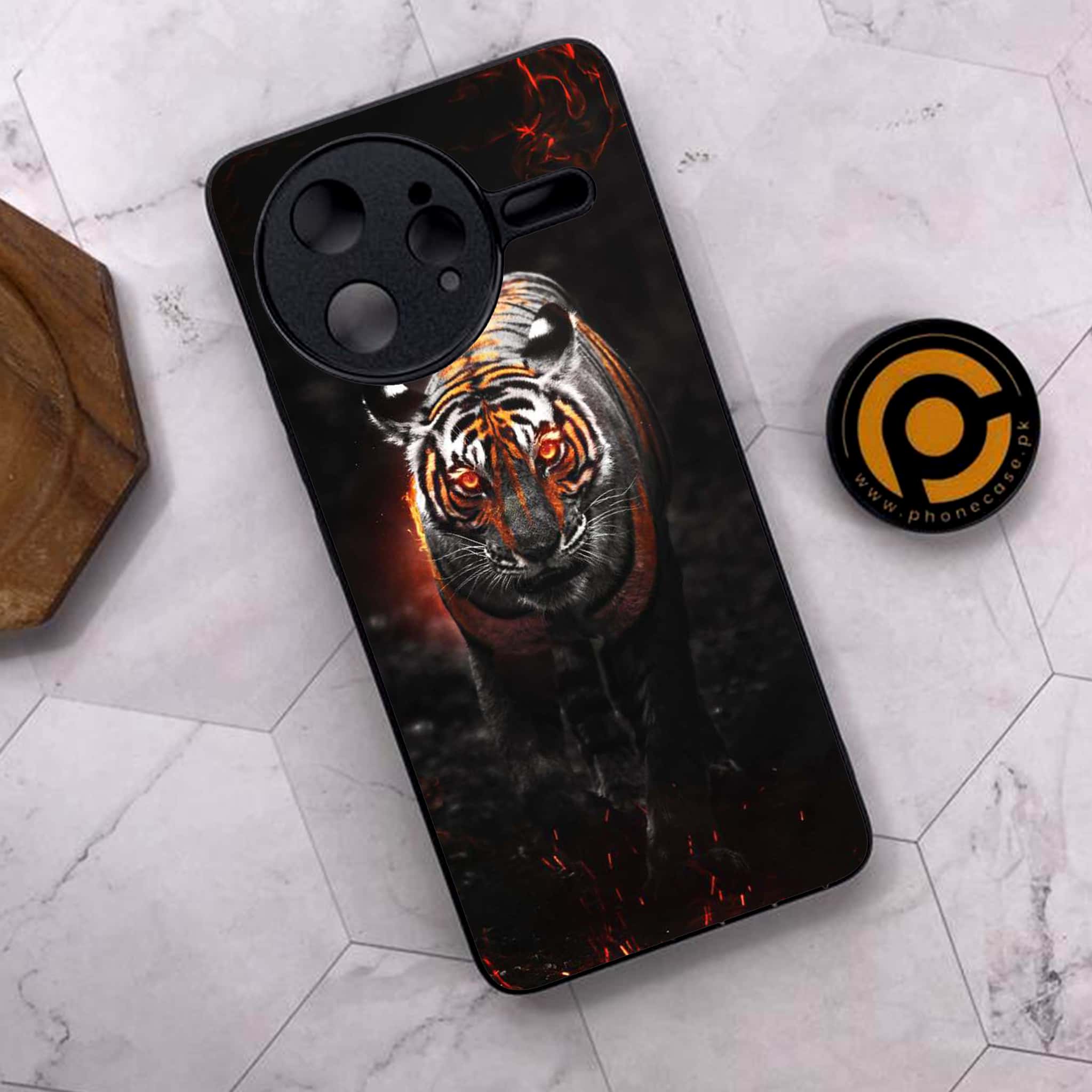 Xiaomi Poco F7 Ultra 5G - Tiger Series - Premium Metal Printed soft Bumper shock Proof Case