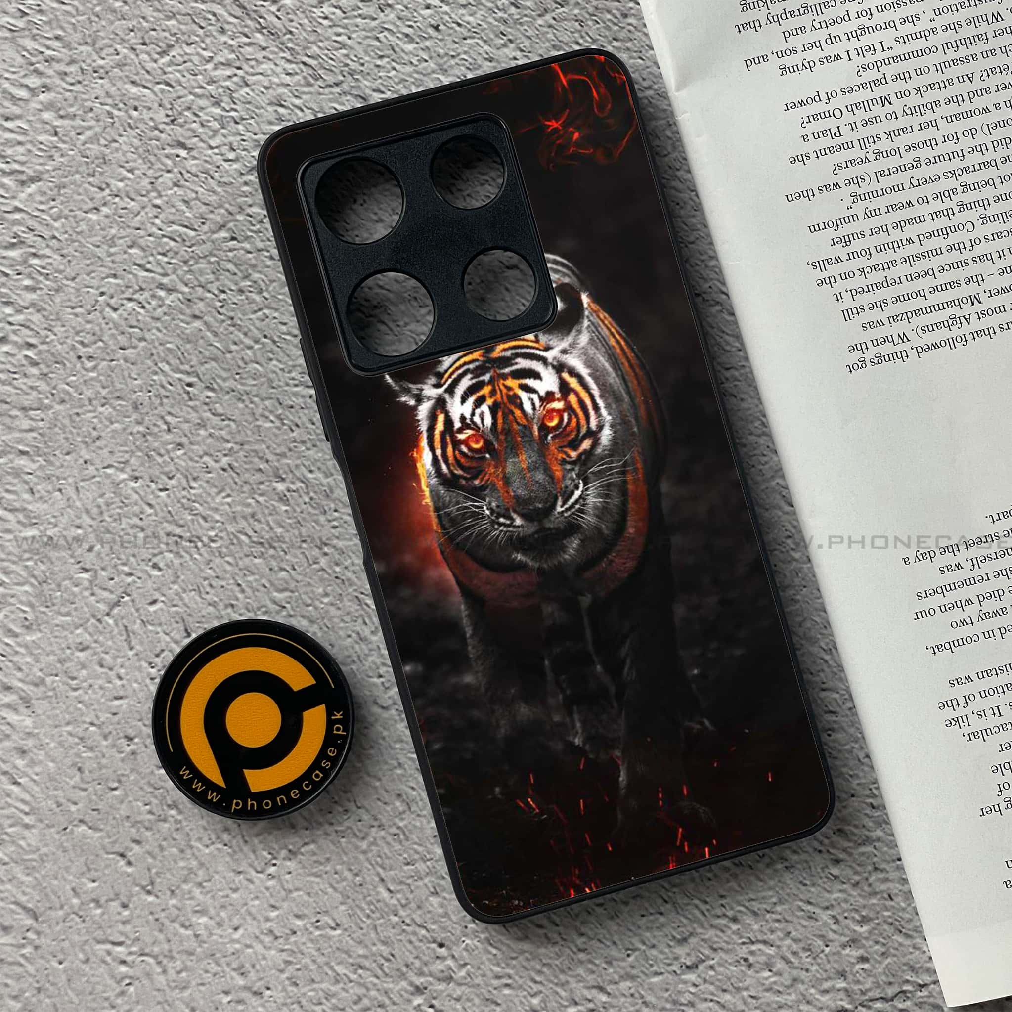 Infinix Note 30 Pro - Tiger Series - Premium Metal Printed soft Bumper shock Proof Case