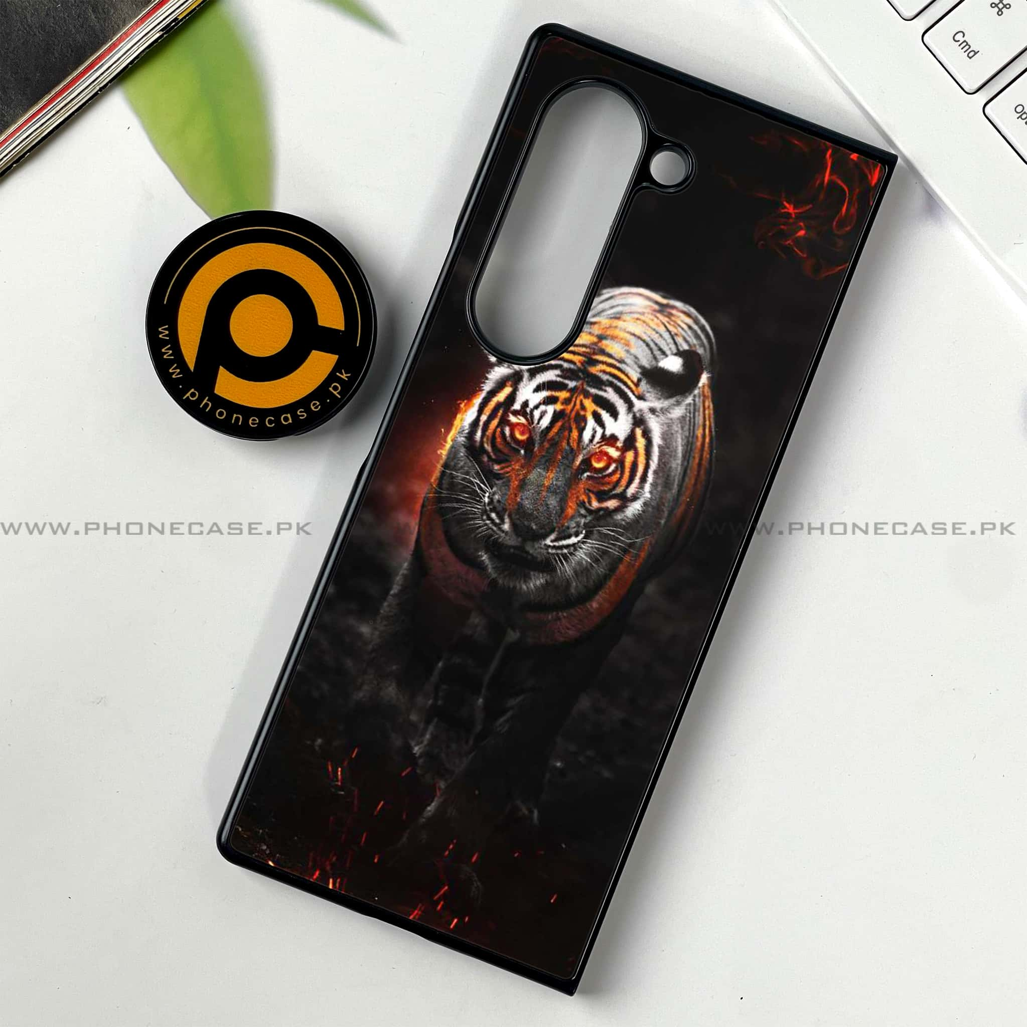 Samsung Galaxy Z Fold 6 - Tiger Series - Premium Printed Metal soft Bumper shock Proof Case