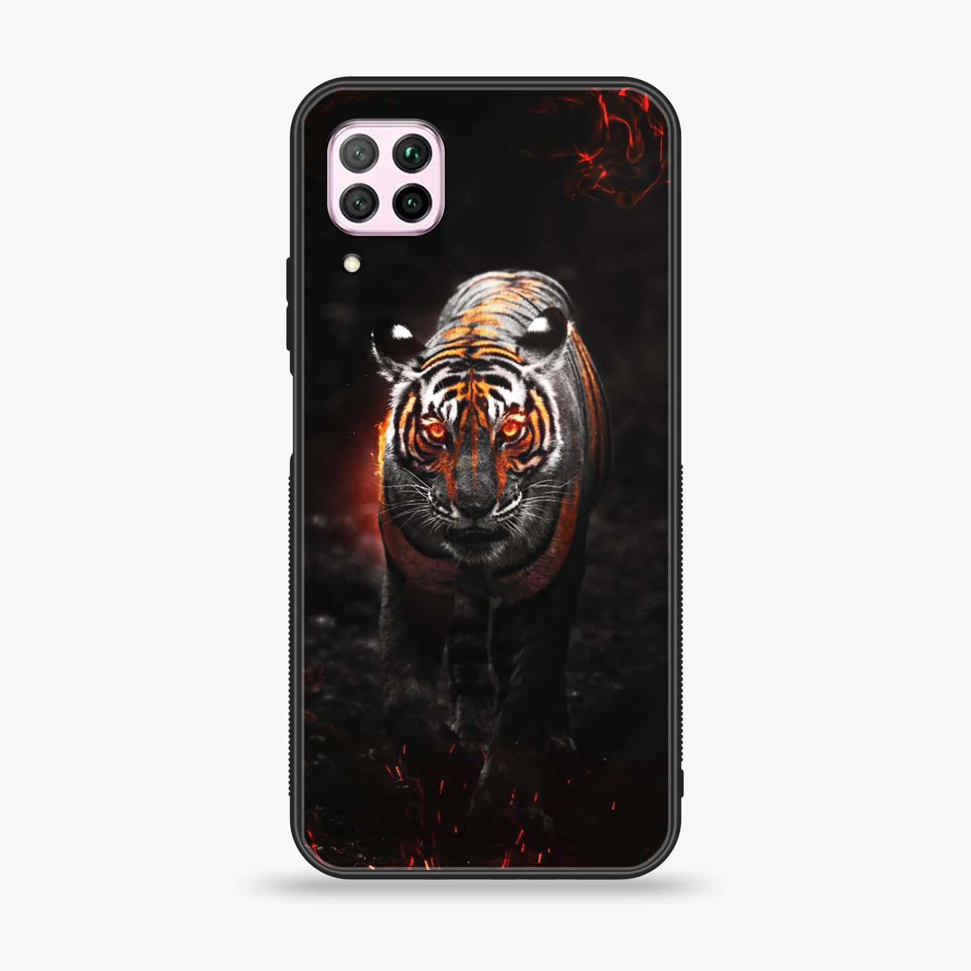 Huawei Nova 7i - Tiger Art Series - Premium Printed Glass soft Bumper shock Proof Case