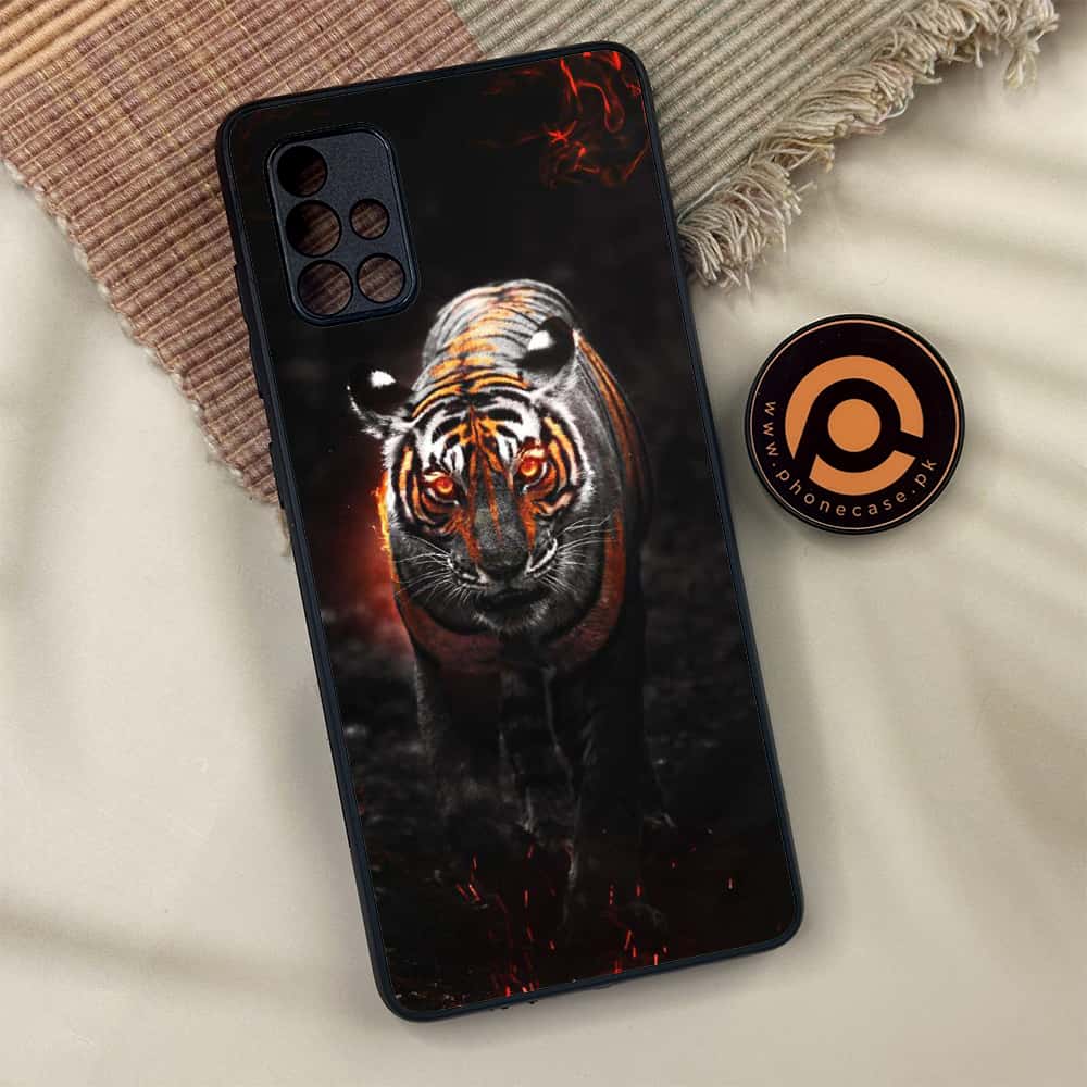 Samsung Galaxy A71 -  Tiger Art Series - Premium Metal Printed soft Bumper shock Proof Case