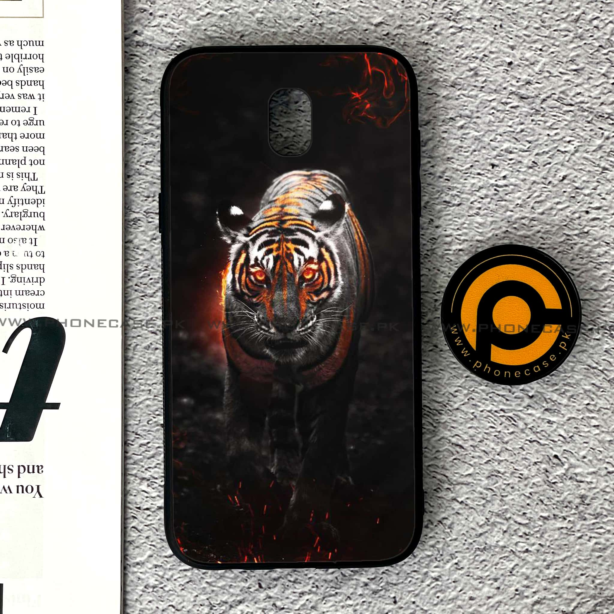 Samsung Galaxy J5 Pro 2017 - Tiger Series - Premium Printed Metal soft Bumper shock Proof Case