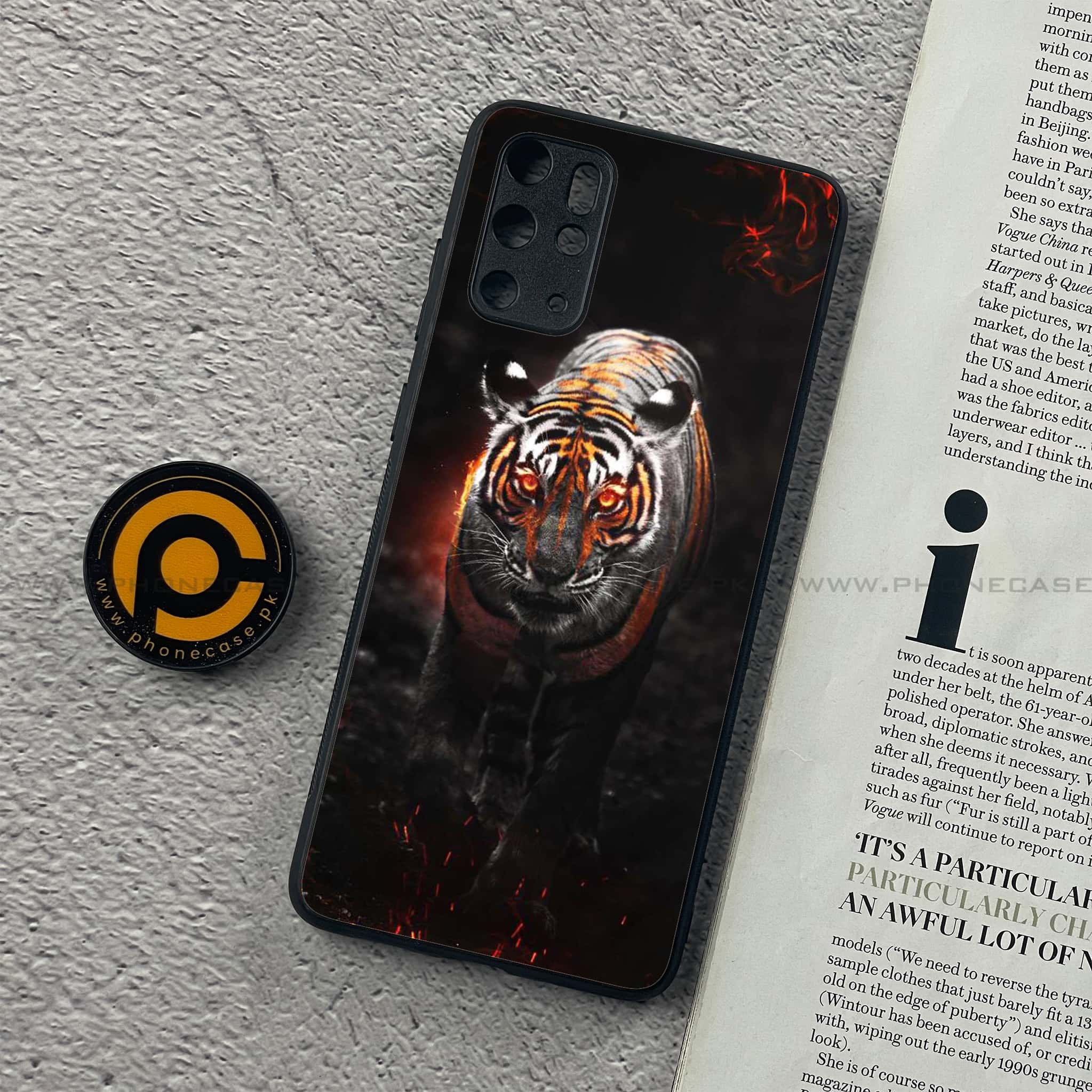 Galaxy S20 Plus - Tiger Series - Premium Printed Glass soft Bumper shock Proof Case