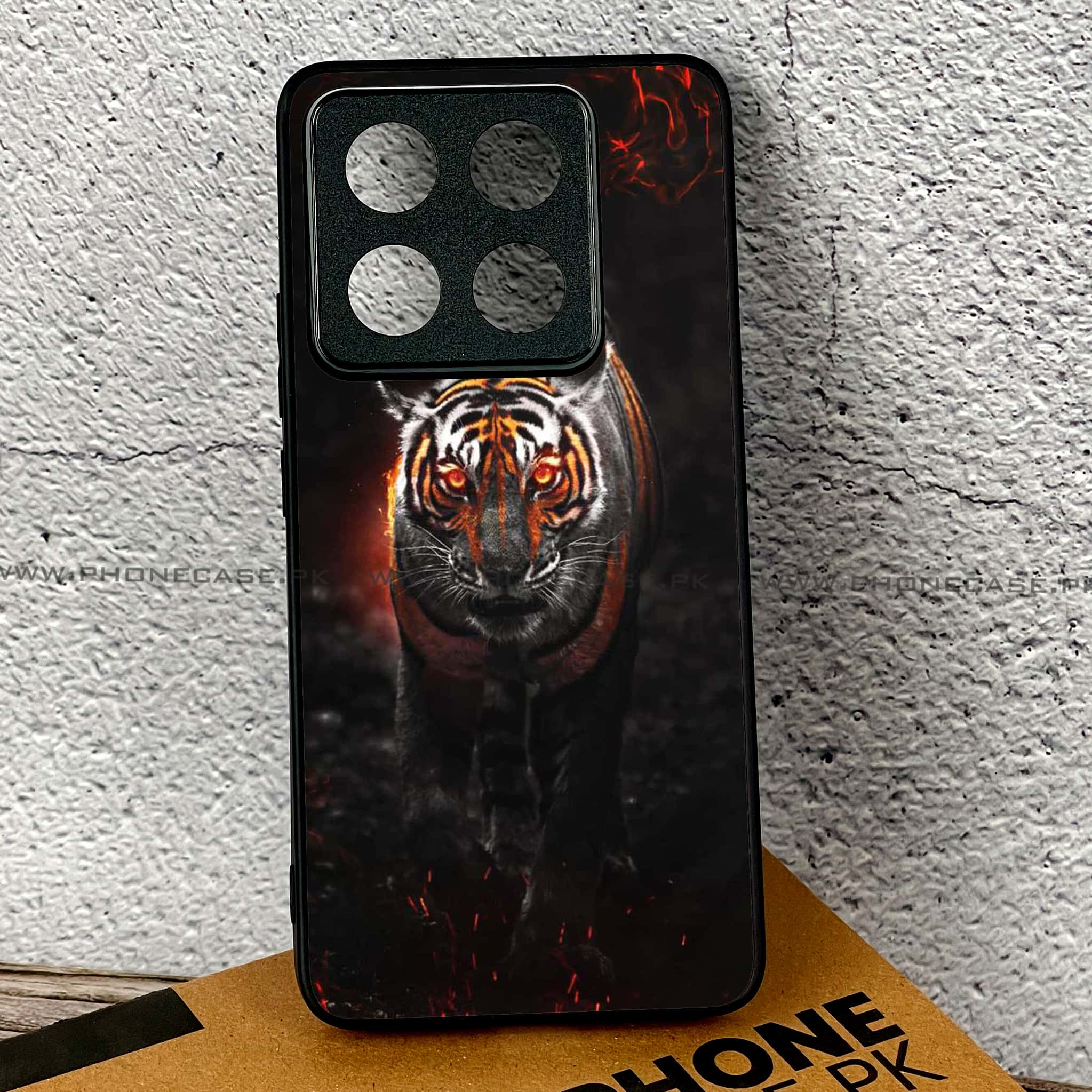 Xiaomi 14T Pro - Tiger Series - Premium Printed Glass soft Bumper shock Proof Case