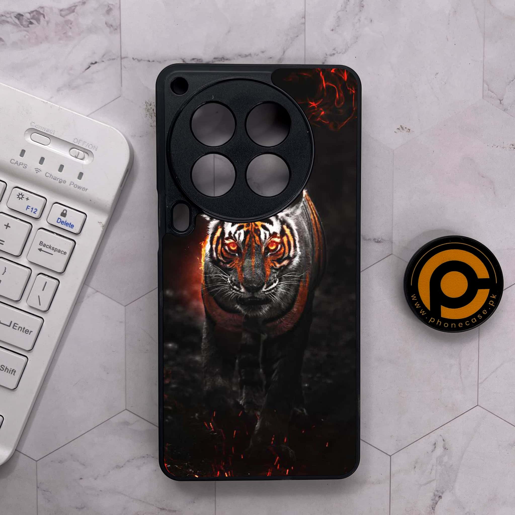 Tecno Camon 30 Premier - Tiger Series - Premium Metal Printed soft Bumper shock Proof Case