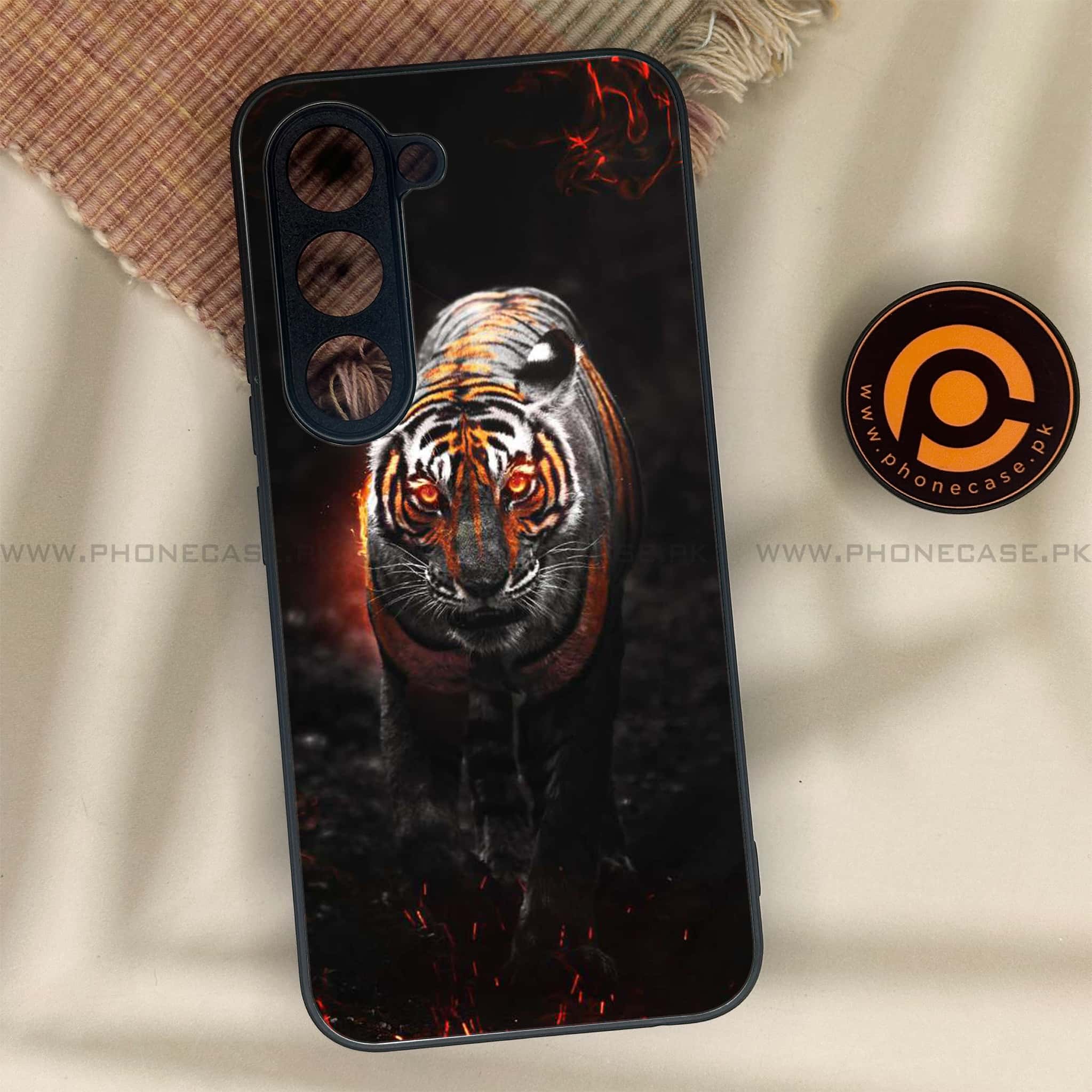 Tecno Spark 40 Pro - Tiger Series - Premium Metal Printed soft Bumper shock Proof Case