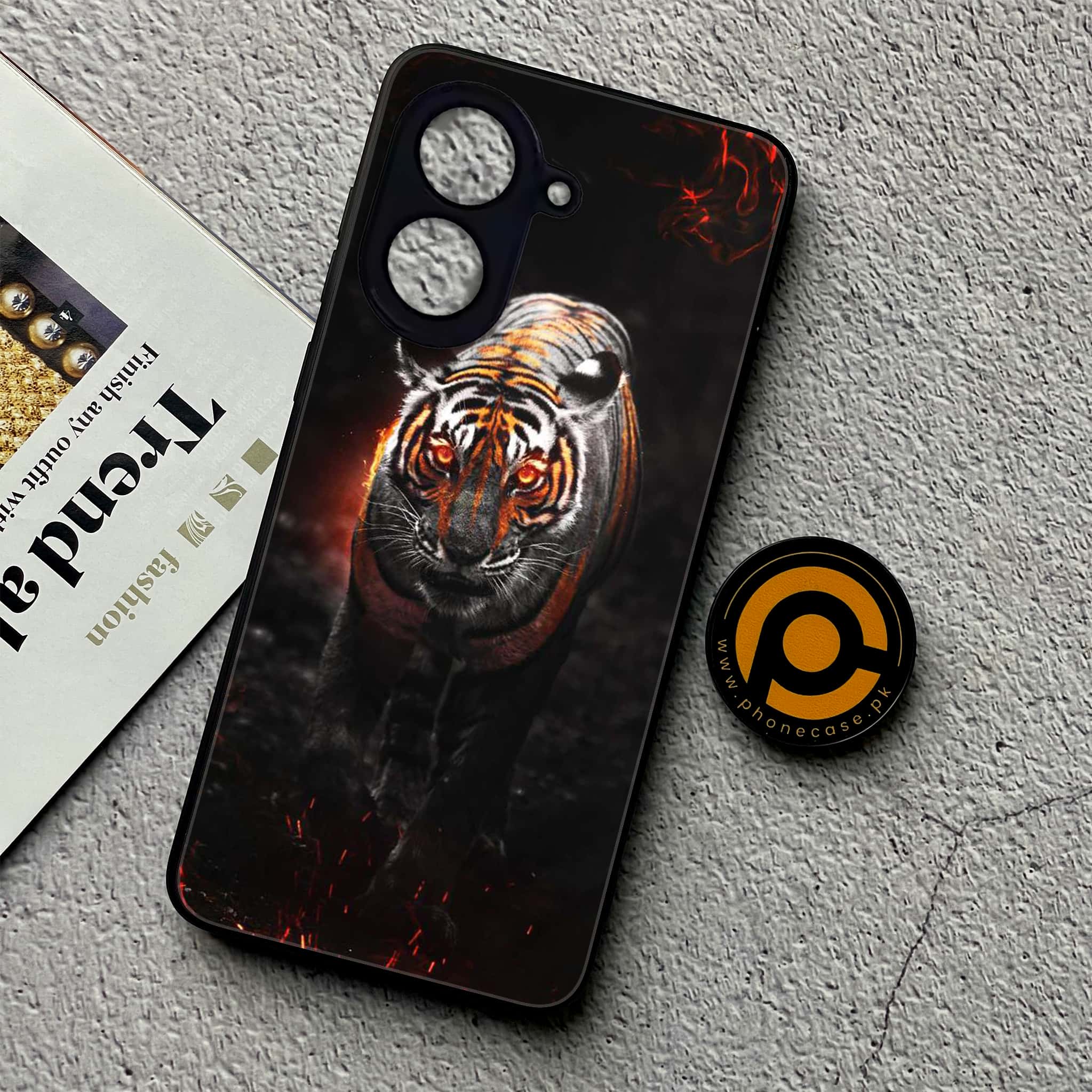 Xiaomi Redmi A5 - Tiger Series - Premium Metal Printed soft Bumper shock Proof Case
