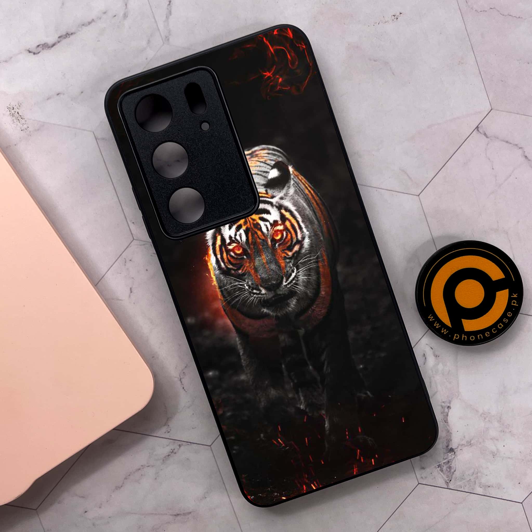 Realme C75x 4G - Tiger Series - Premium Metal Printed soft Bumper shock Proof Case