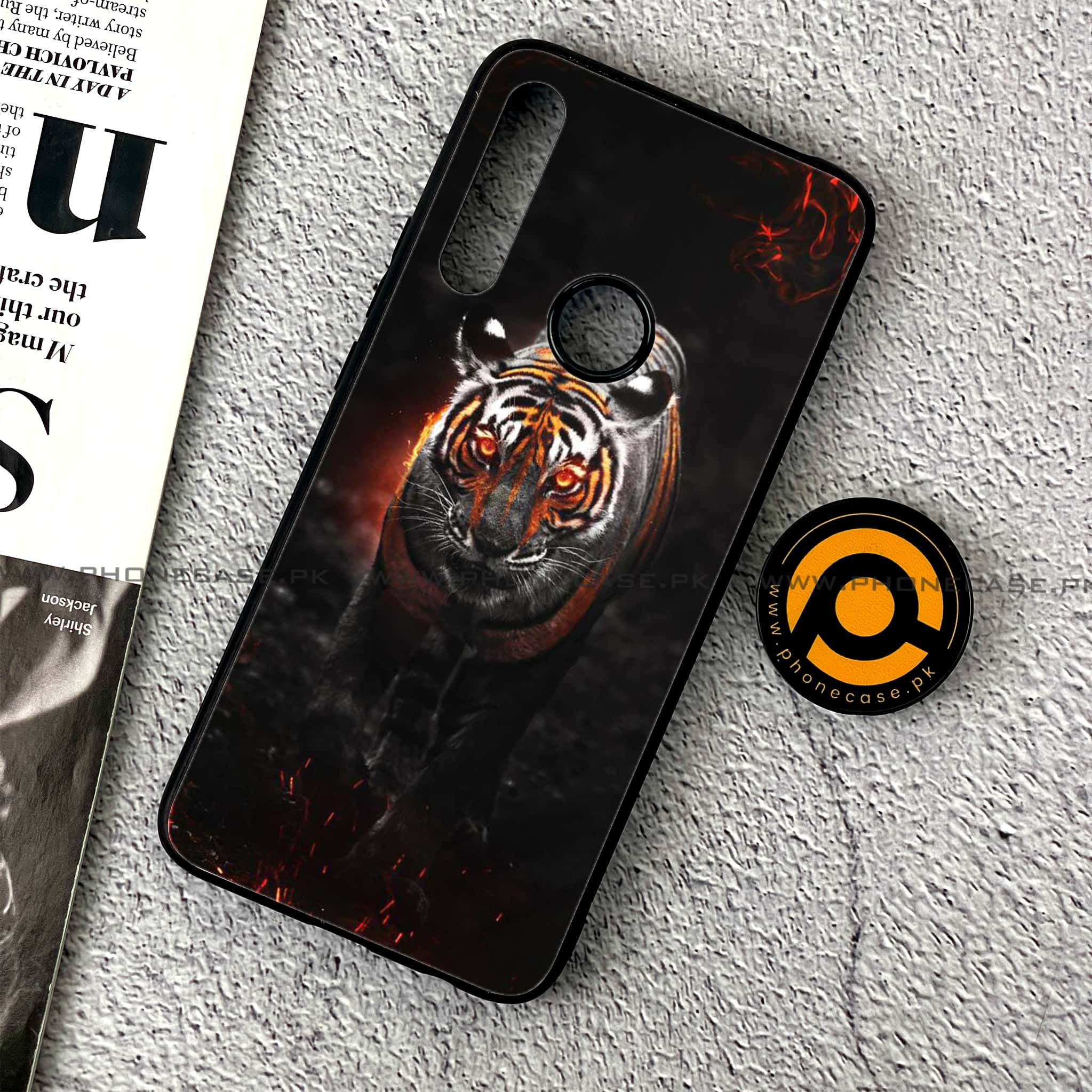 Huawei Y9 Prime (2019) - Tiger Art Series - Premium Printed Glass soft Bumper shock Proof Case