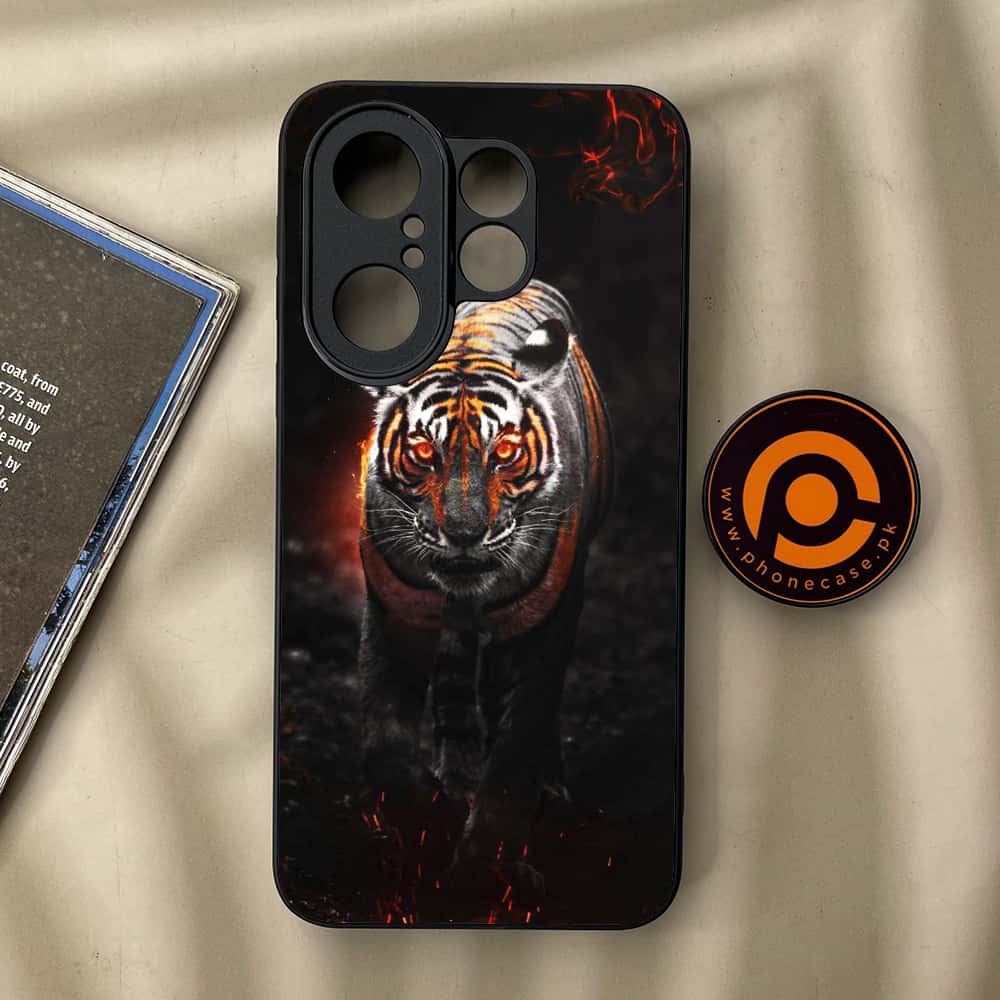 Vivo X200 FE - Tiger Series - Premium Metal Printed soft Bumper Shock Proof Case