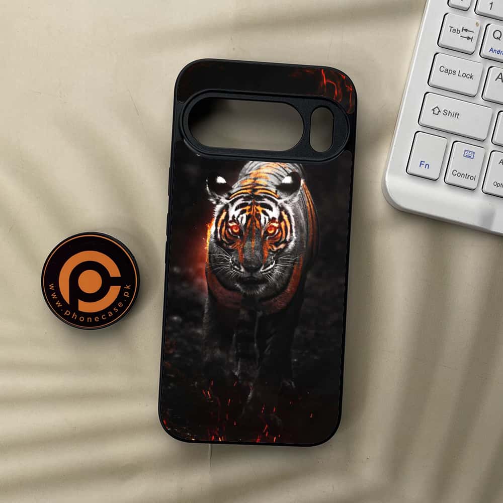 Google Pixel 10  - Tiger Series - Premium Metal Printed soft Bumper Shockof Case