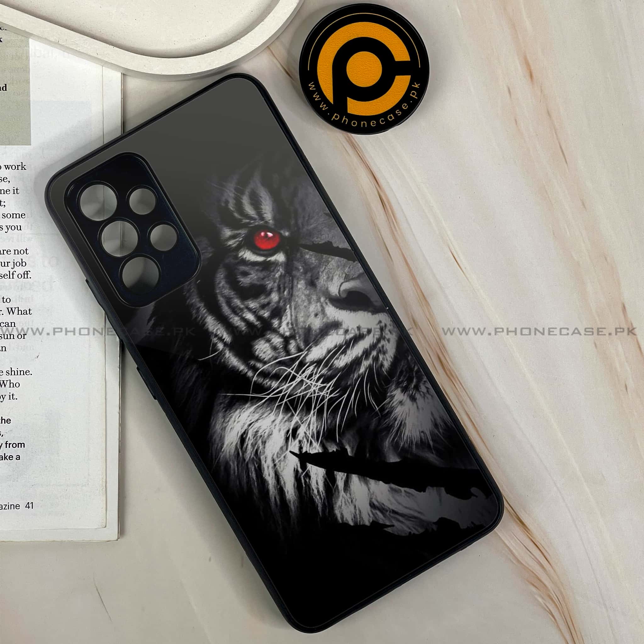 Samsung Galaxy A13 - Tiger Art Series - Premium Printed Glass soft Bumper shock Proof Case