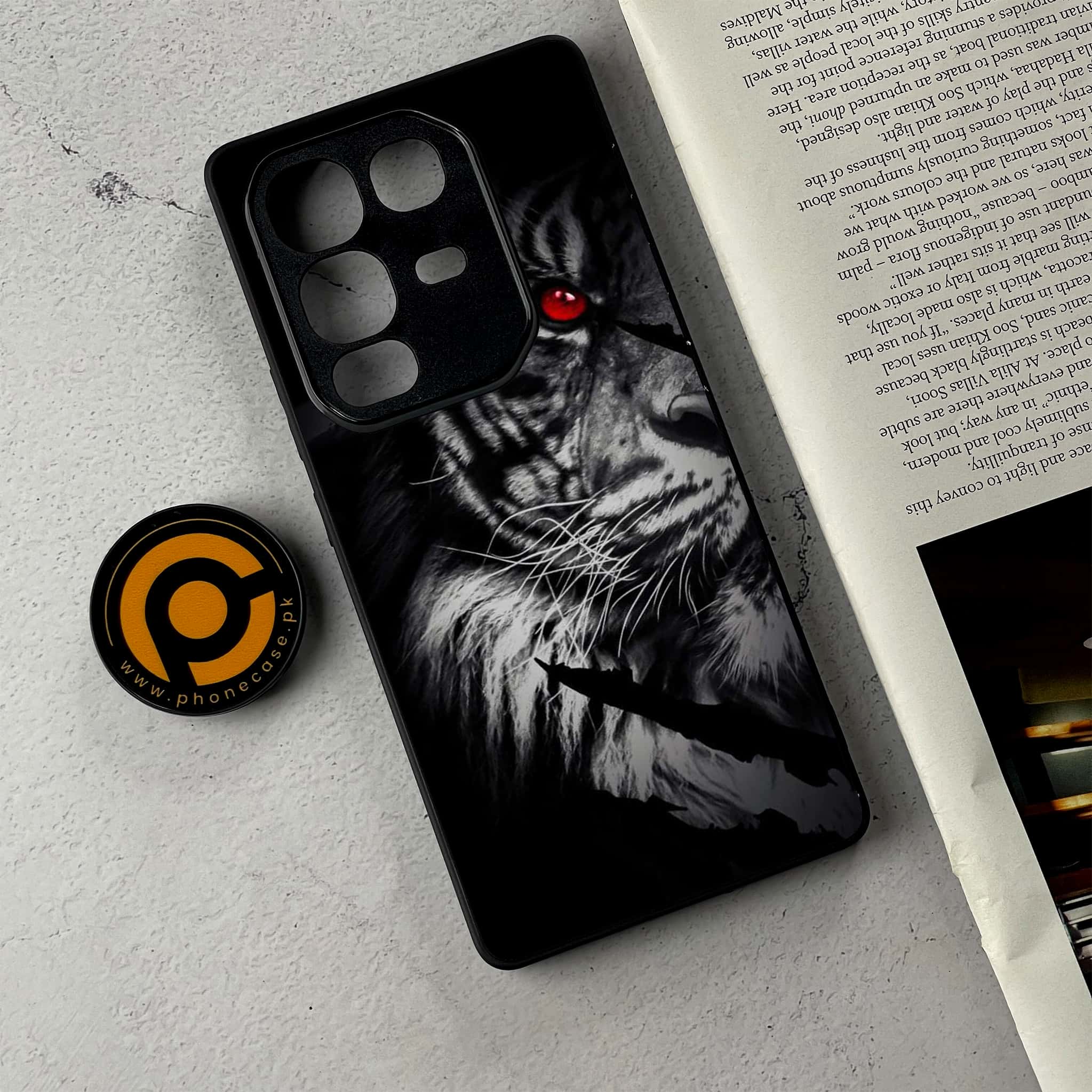 Infinix Note 50 - Tiger Series - Premium Metal Printed Soft Bumper Shockproof Case