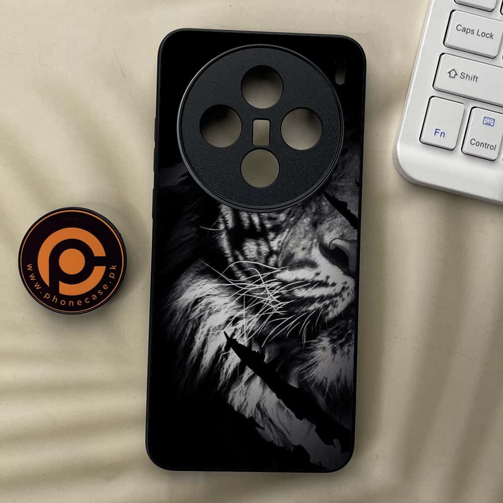 Vivo X200 - Tiger Series - Premium Metal  Printed soft Bumper shock Proof Case
