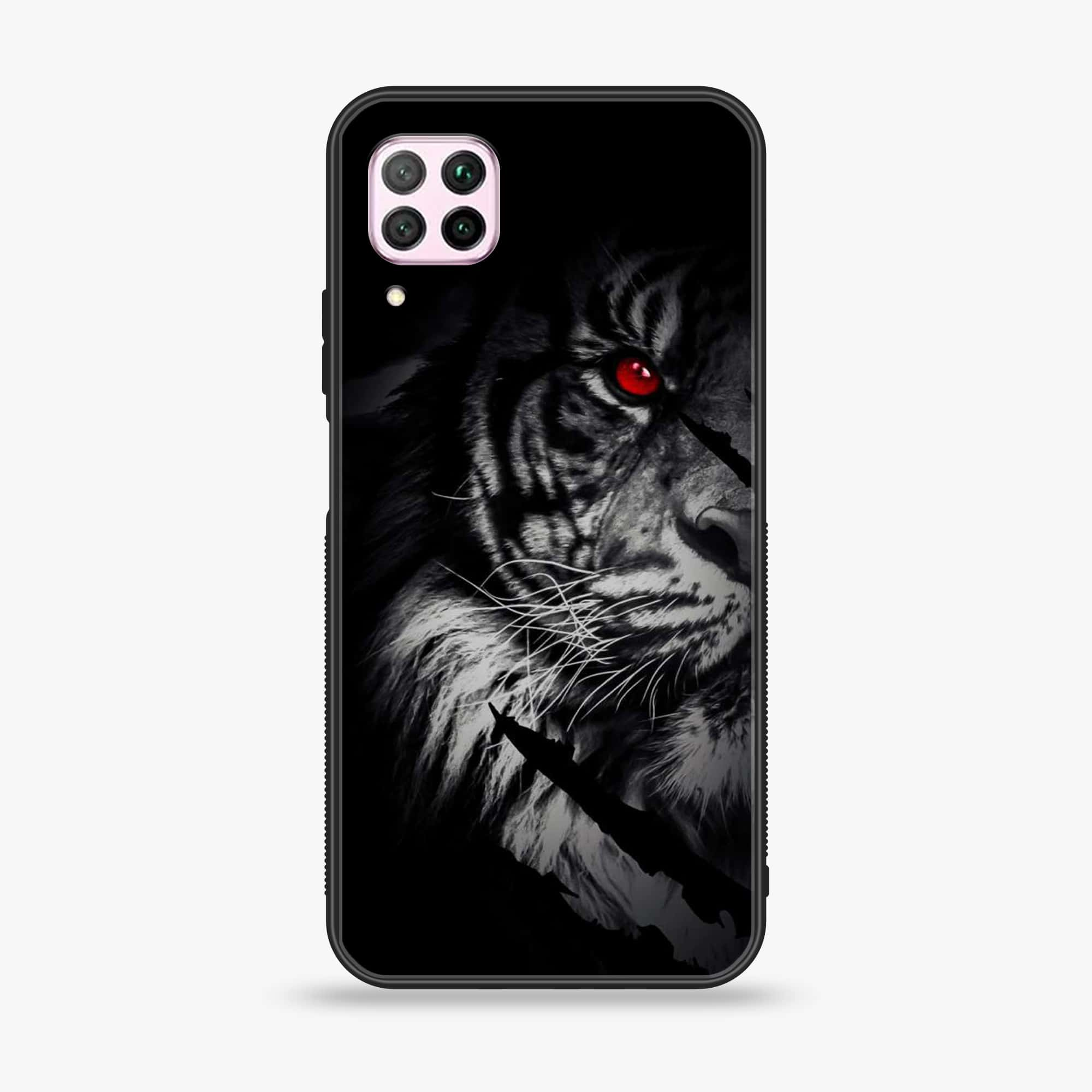 Huawei Nova 7i - Tiger Art Series - Premium Printed Glass soft Bumper shock Proof Case