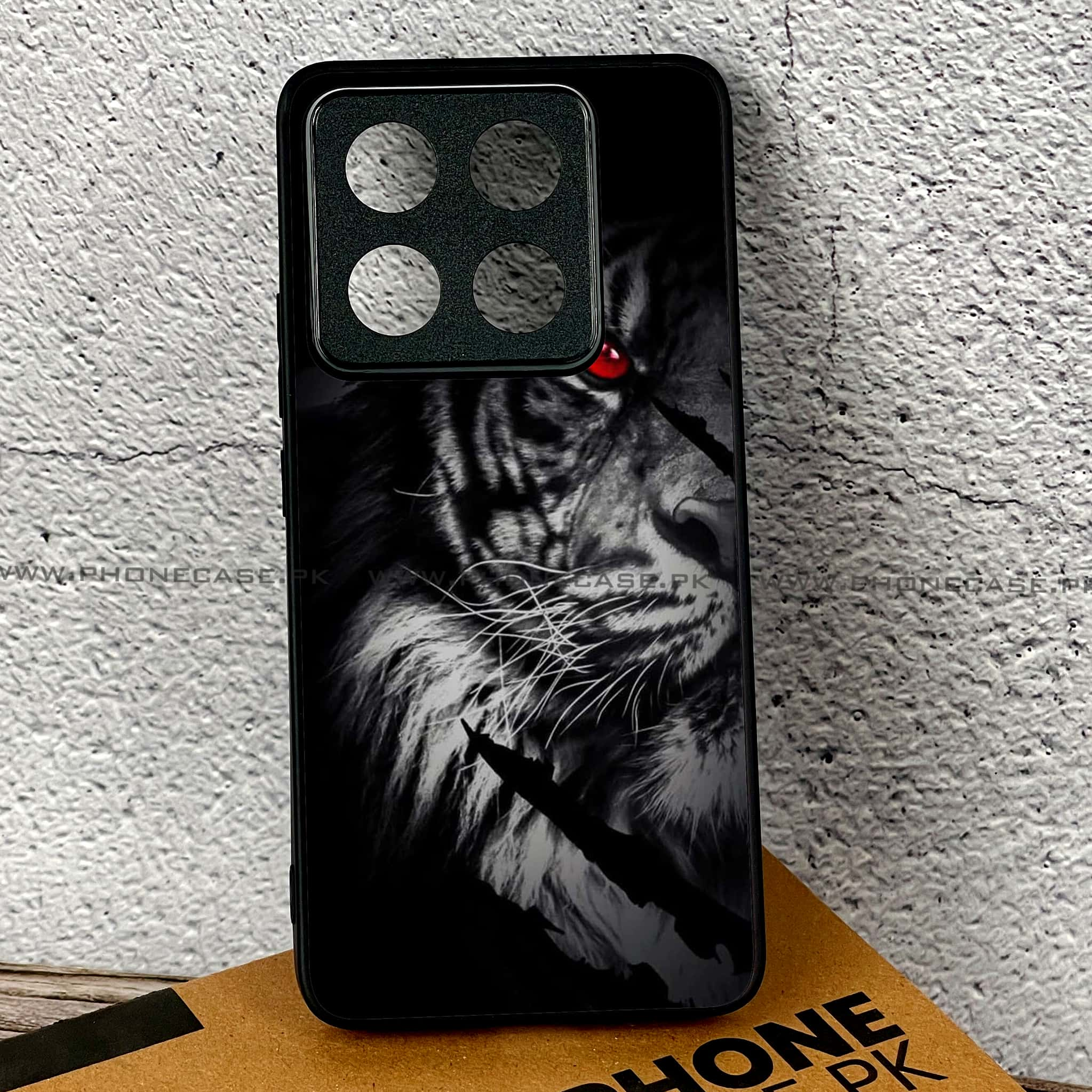 Xiaomi 14T Pro - Tiger Series - Premium Printed Glass soft Bumper shock Proof Case