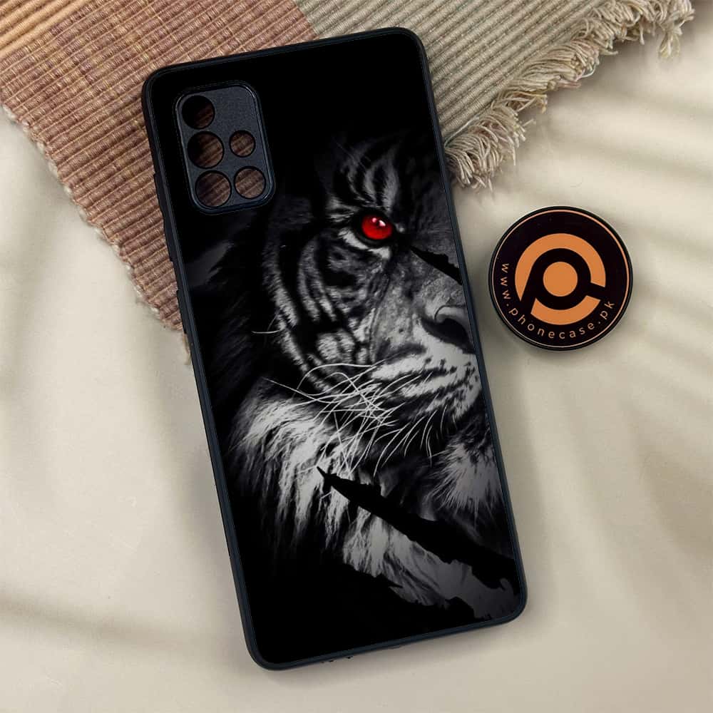 Samsung Galaxy A71 -  Tiger Art Series - Premium Metal Printed soft Bumper shock Proof Case