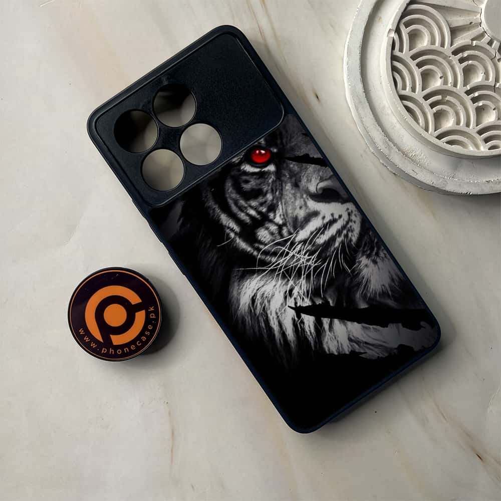 Xiaomi Poco F6 Pro - Tiger Series - Premium Metal Printed soft Bumper shock Proof Case