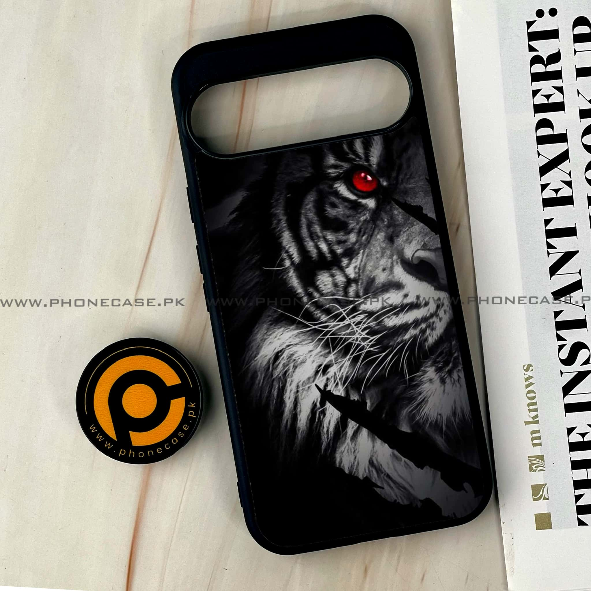 Google Pixel 9 Pro XL - Tiger Series - Premium Printed Glass soft Bumper shock Proof Case