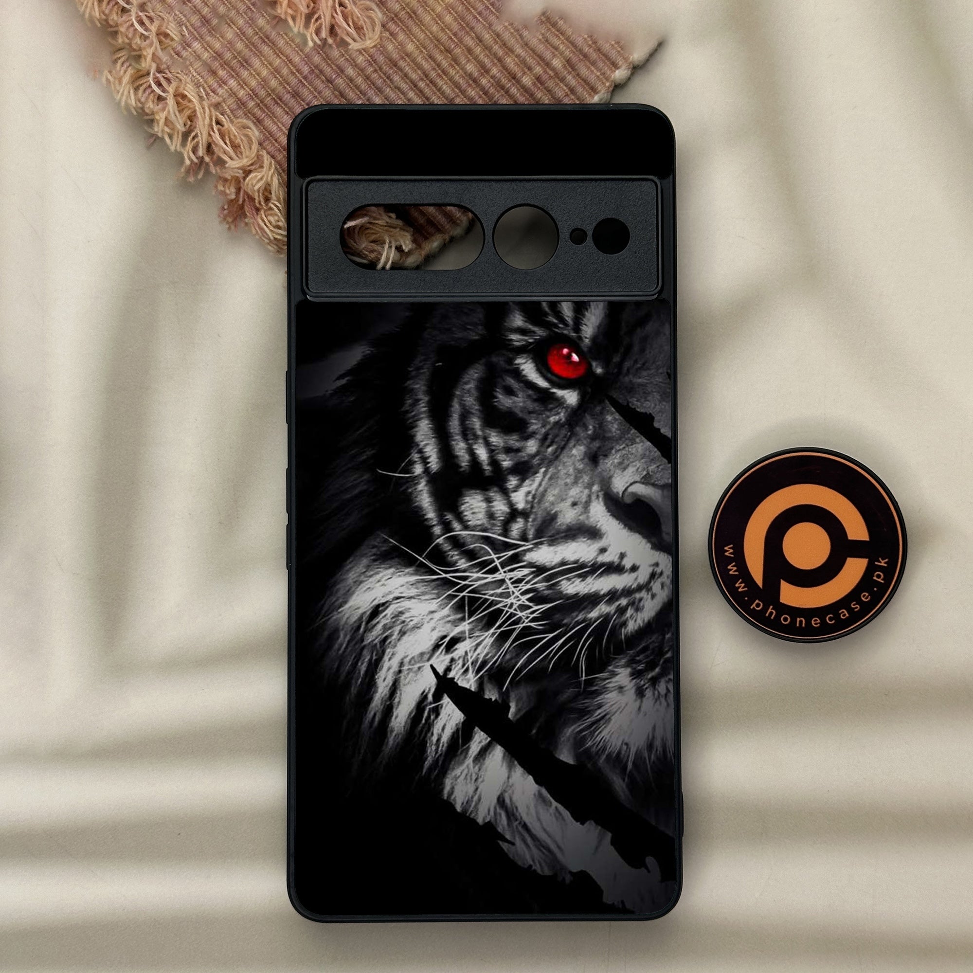 Google Pixel 7 Pro - Tiger Series - Premium Metal Printed soft Bumper Shock Proof Case