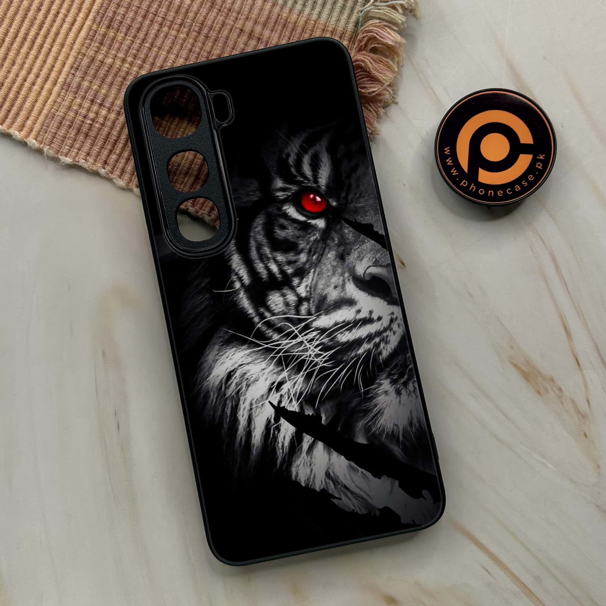 Vivo Y400 - Tiger Series - Premium Metal Printed soft Bumper shock Proof Case