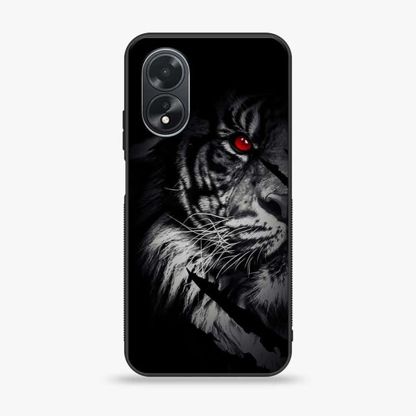 Oppo A18 4G - Tiger Design 7 - Premium Printed Glass soft Bumper shock Proof Case CS-11868