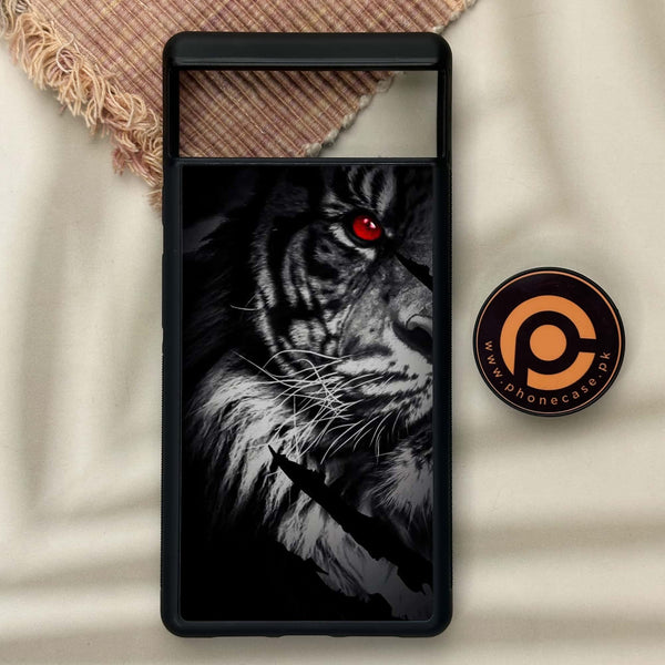 Google Pixel 6 - Tiger Design 7- Premium Metal Printed soft Bumper Shock Proof Case CS-48425