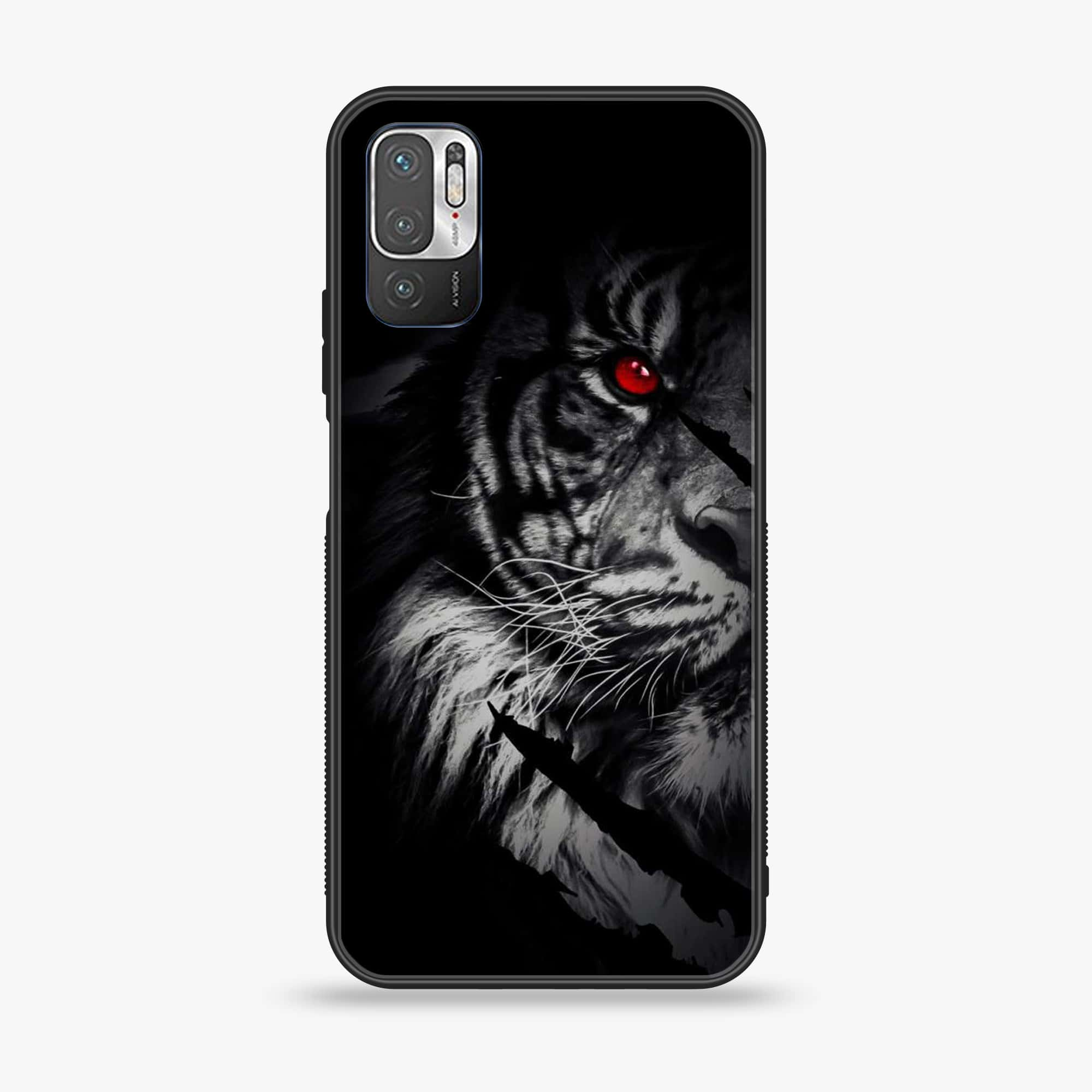 Xiaomi Redmi Note 10 5G - Tiger Series - Premium Printed Glass soft Bumper shock Proof Case