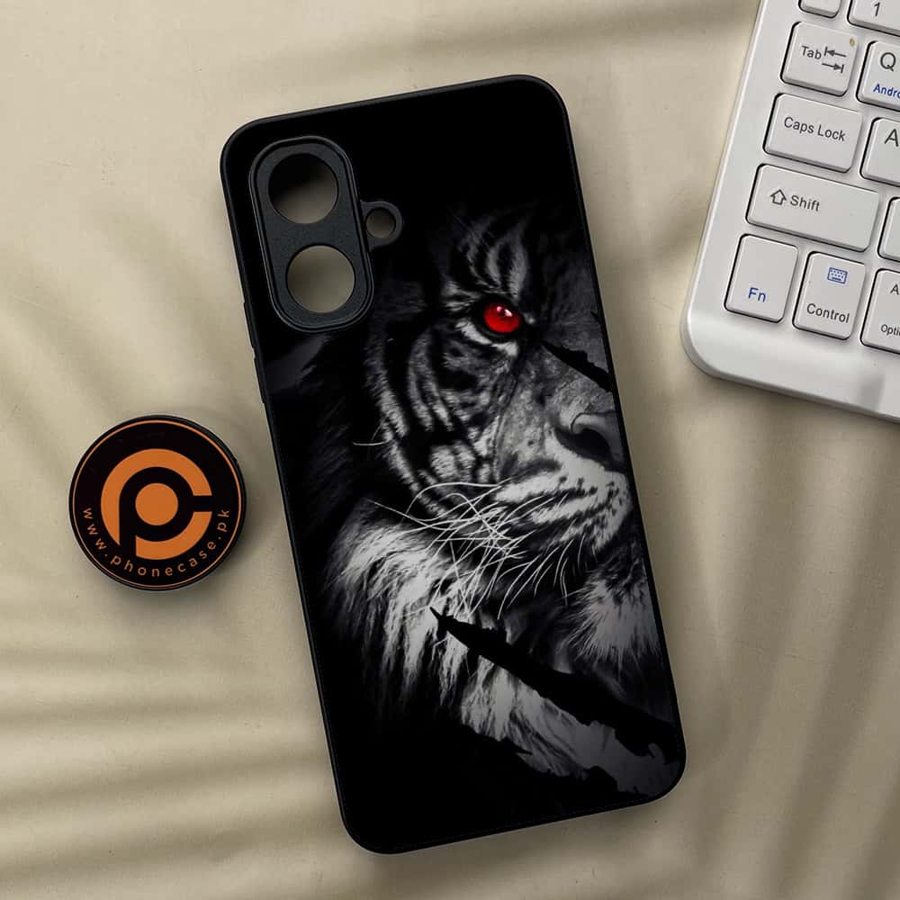 Tecno Spark Go 2 - Tiger Series - Premium Metal Printed soft Bumper Shock Proof Case