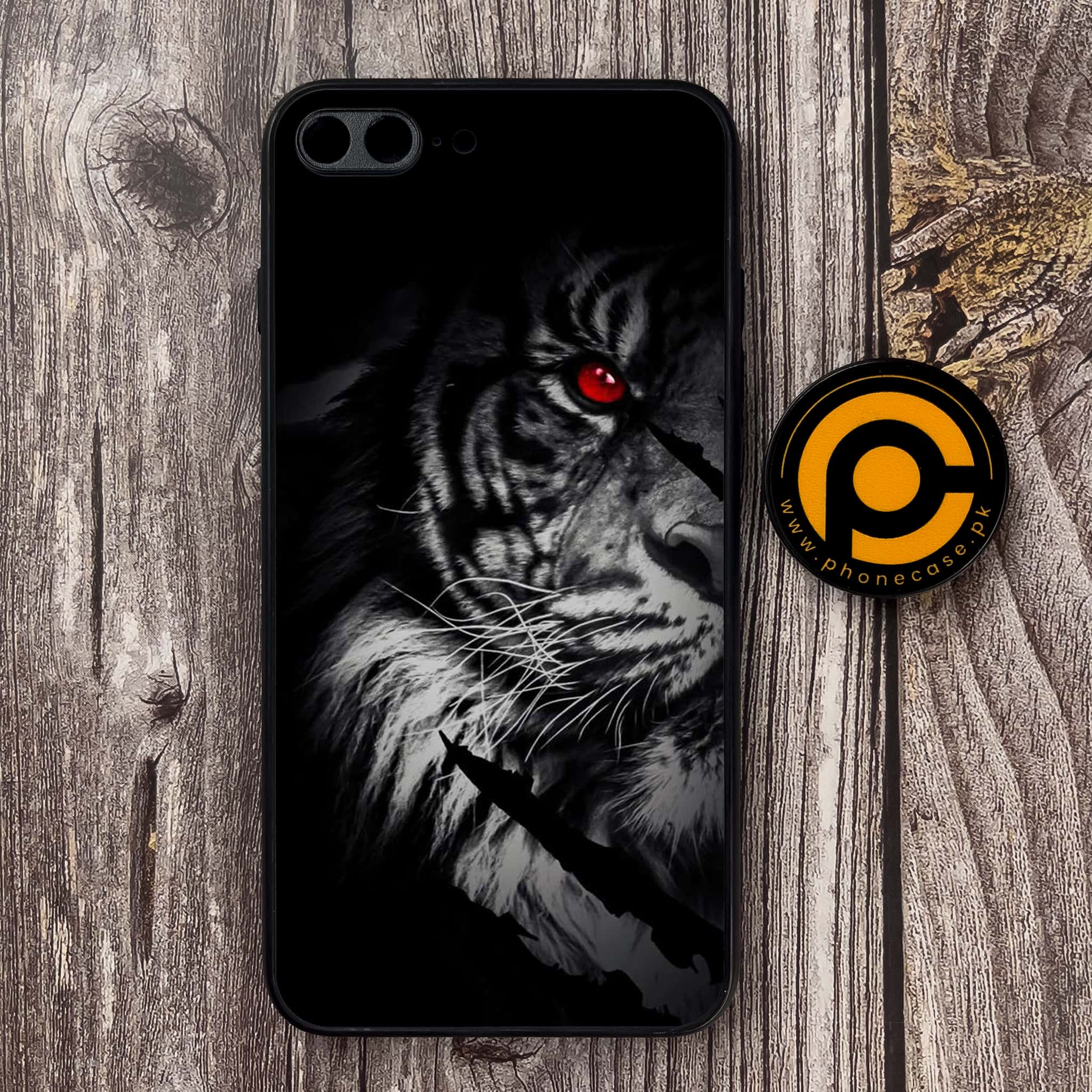 iPhone 7 Plus - Tiger Art Series - Premium Metal Printed soft Bumper shock Proof Case