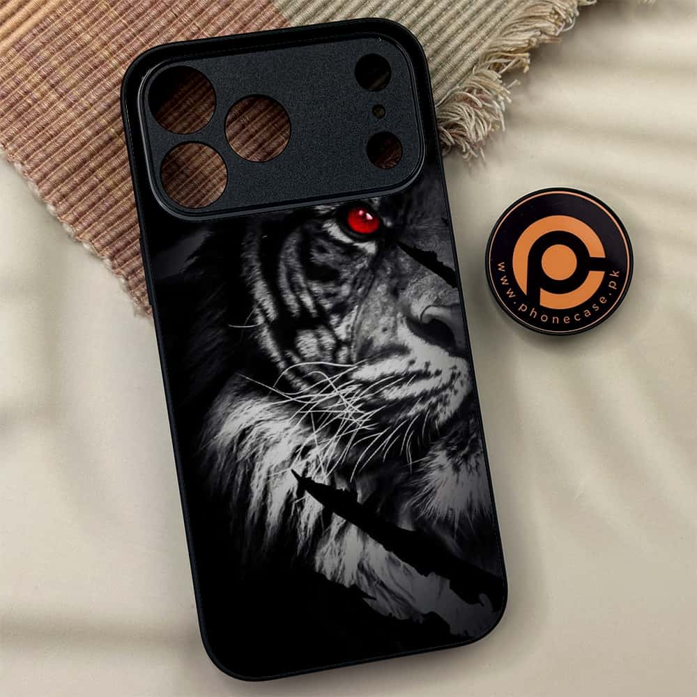 iPhone 17 Pro Max - Tiger Series - Premium Metal Printed soft Bumper shock Proof Case