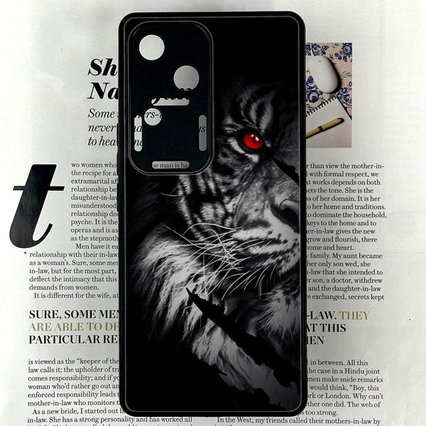 Vivo V30 - Tiger Design 7 - Premium Metal Printed soft Bumper shock Proof Case CS-29789