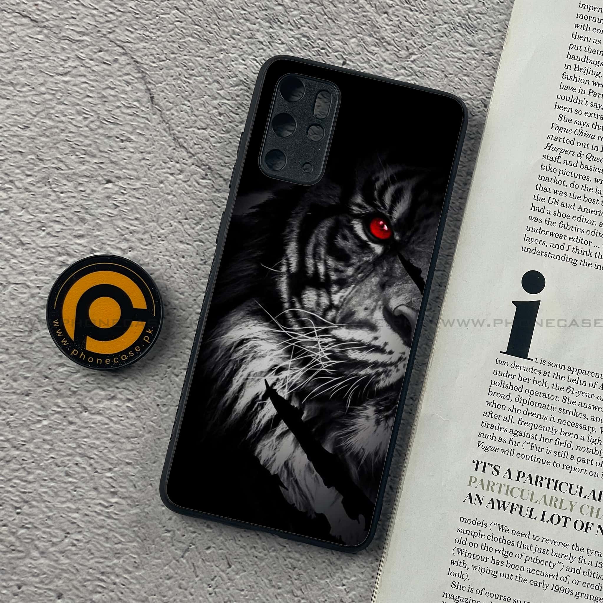 Galaxy S20 Plus - Tiger Series - Premium Printed Glass soft Bumper shock Proof Case