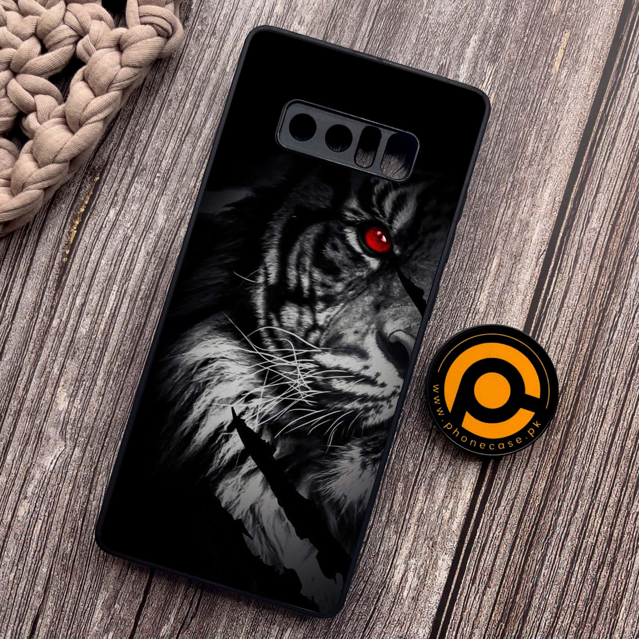 Samsung Galaxy Note 8 Tiger Art  Series Premium Metal Printed soft Bumper shock Proof Case