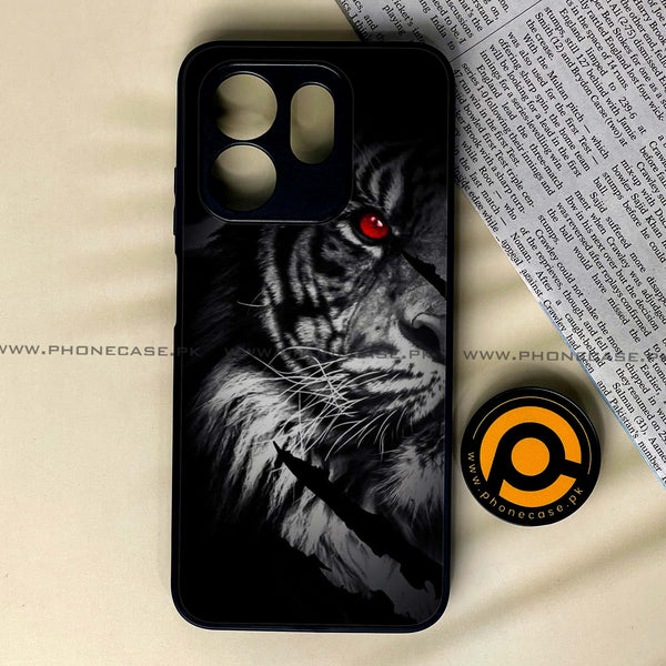 Infinix Hot 50i - Tiger Design 7- Premium Metal Printed soft Bumper shock Proof Case CS-44844