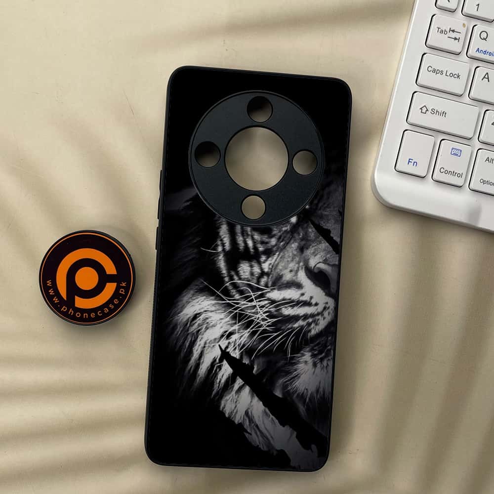 HONOR X9b 5G - Tiger Series - Premium Metal  Printed soft Bumper shock Proof Case