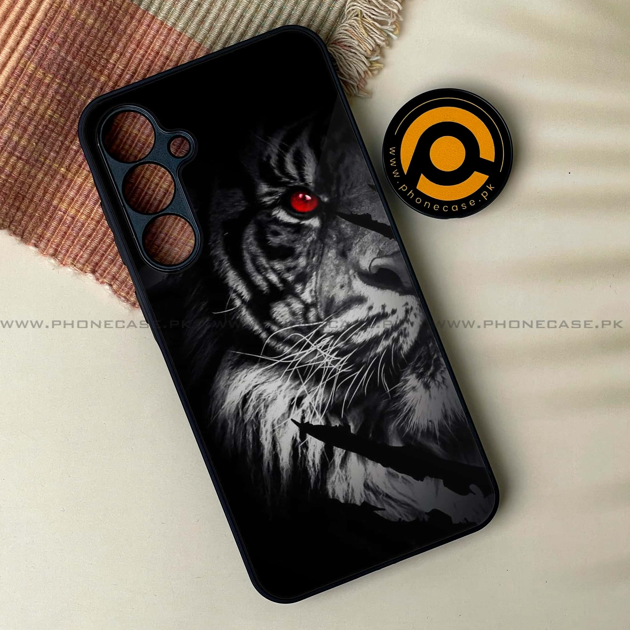 Samsung Galaxy S24 FE - Tiger Series - Premium Metal Printed soft Bumper shock Proof Case