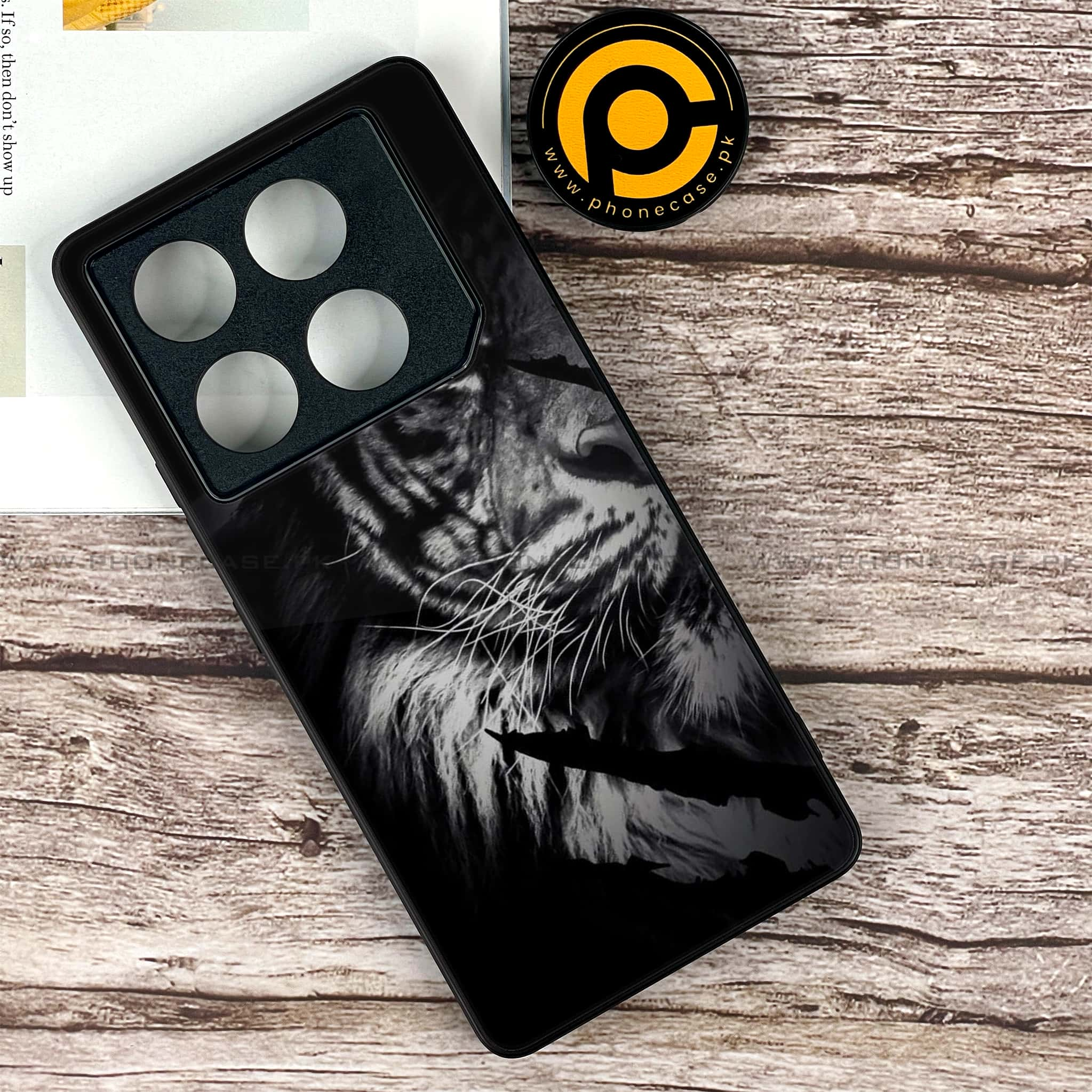 Infinix GT 20 Pro - Tiger Series - Premium Printed Glass soft Bumper shock Proof Case