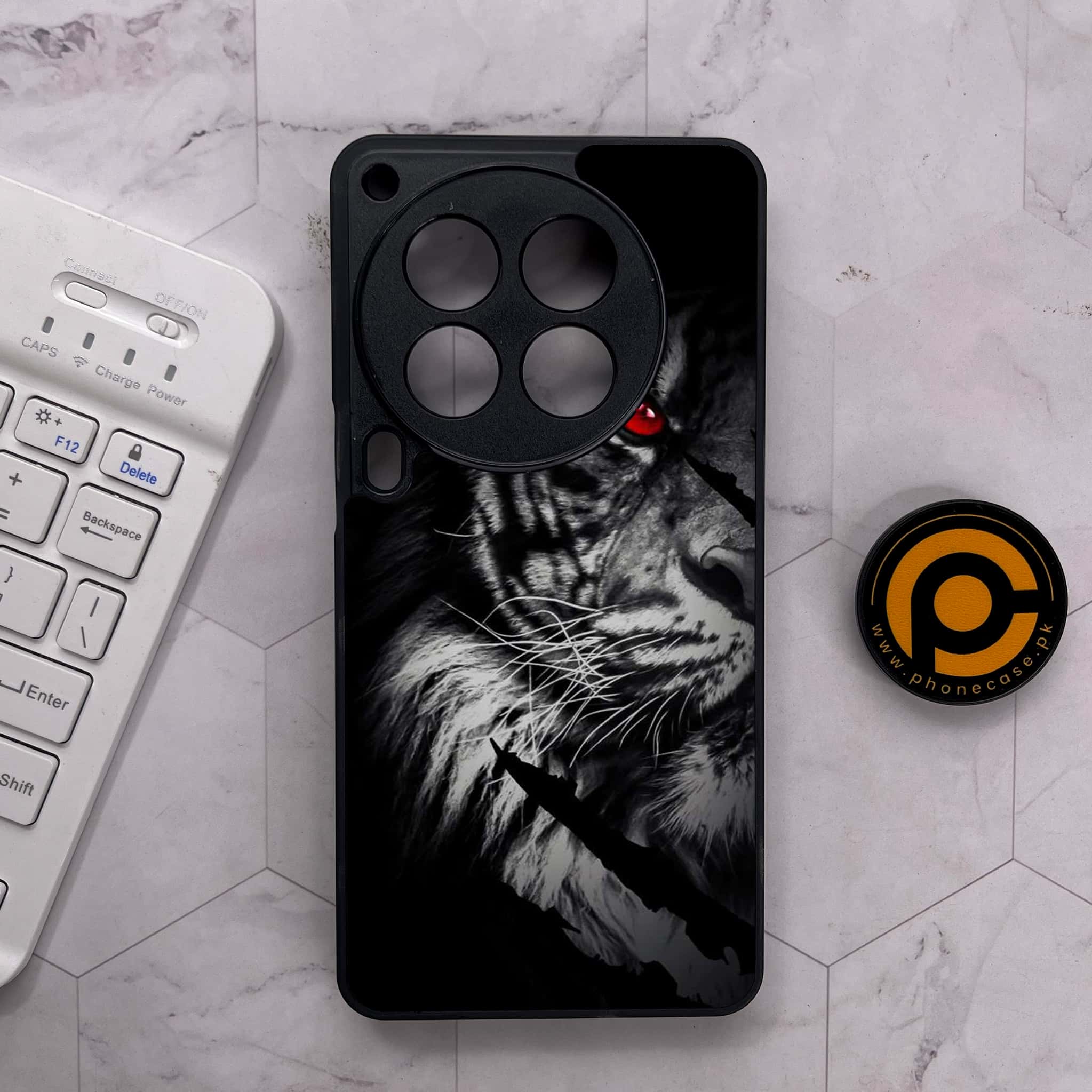 Tecno Camon 30 Premier - Tiger Series - Premium Metal Printed soft Bumper shock Proof Case