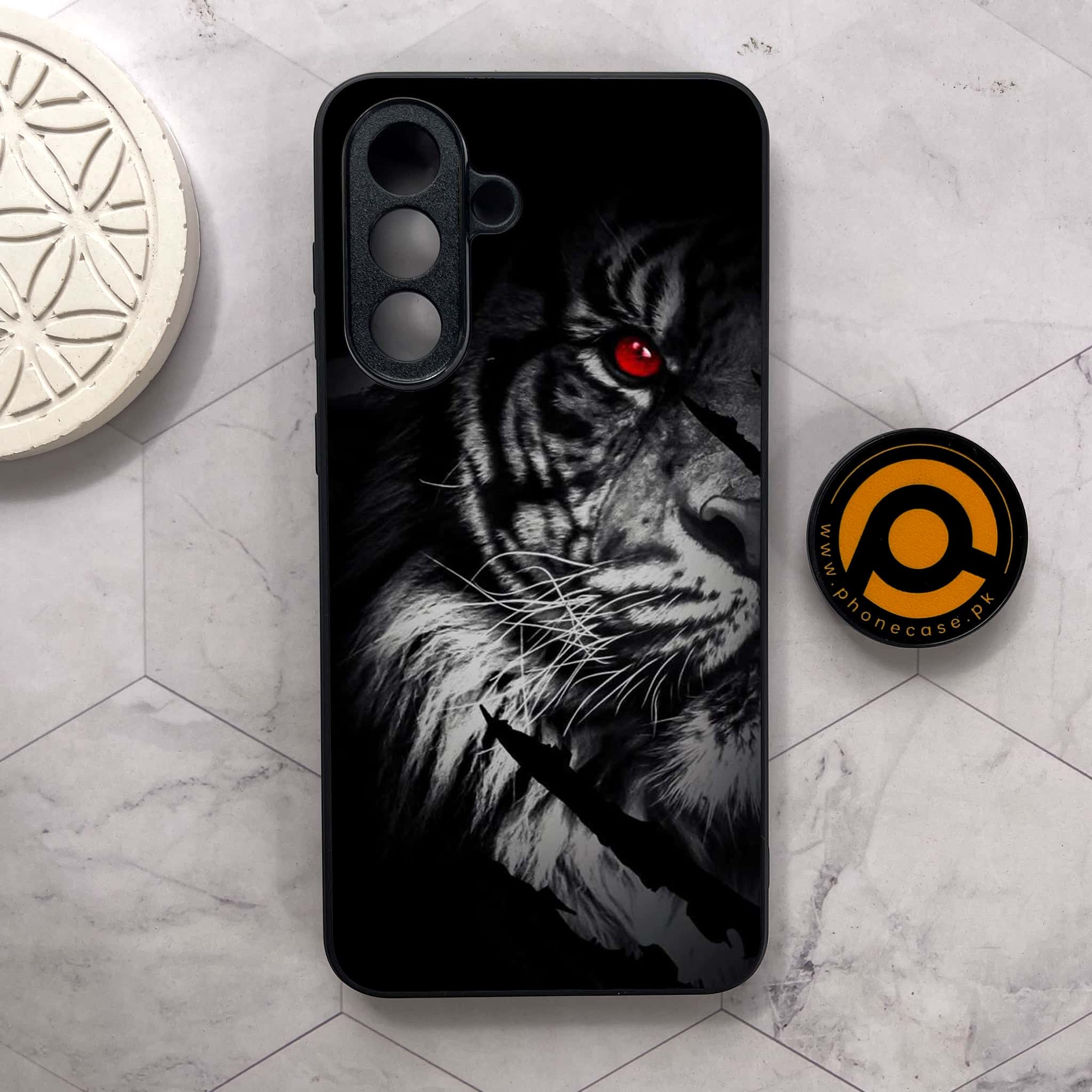 Samsung Galaxy A26 5G - Tiger Series - Premium Metal Printed soft Bumper shock Proof Case