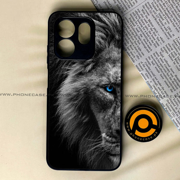 Infinix Hot 50i - Tiger Design 8- Premium Metal Printed soft Bumper shock Proof Case CS-43658