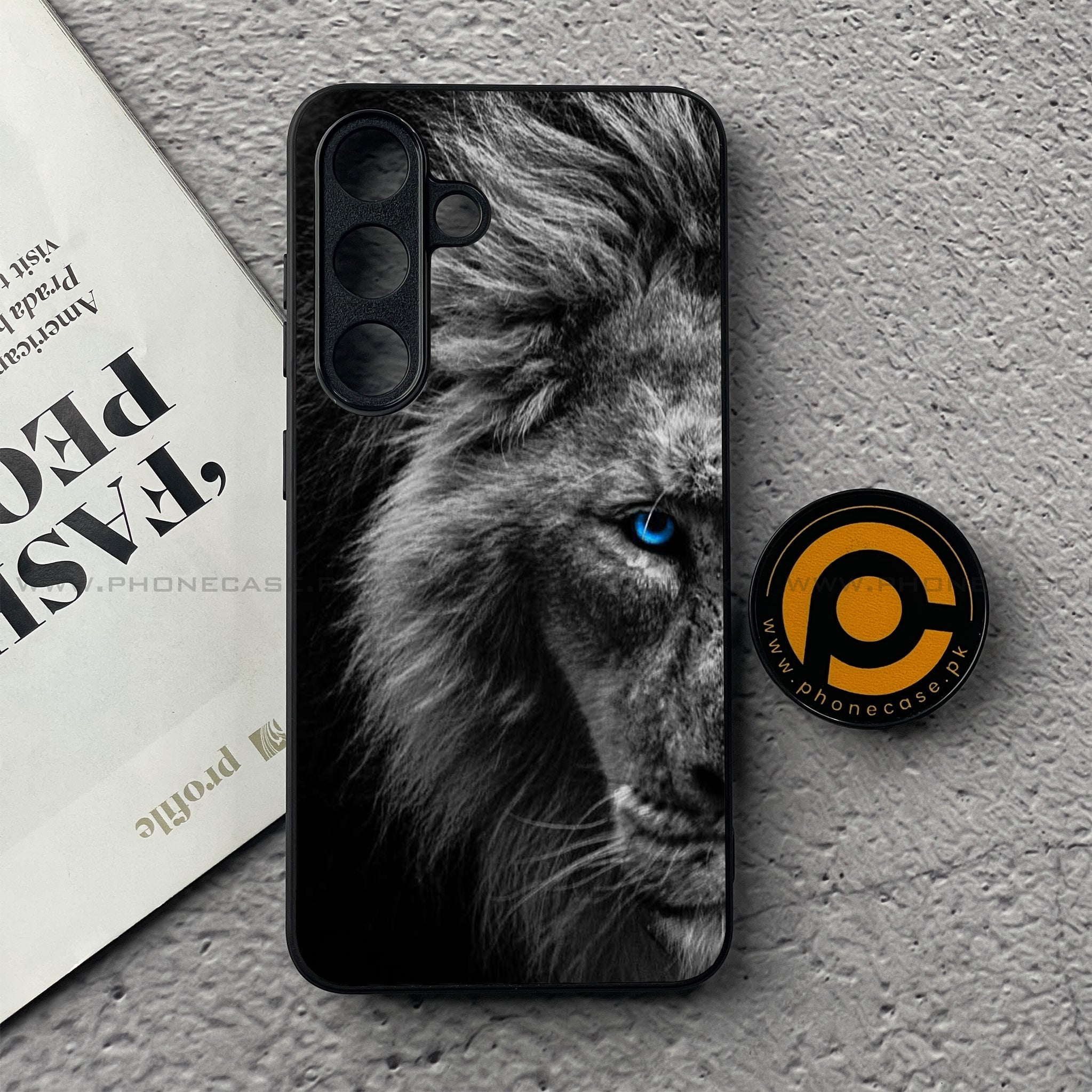 Samsung Galaxy S25 FE - Tiger Series - Premium Metal Printed soft Bumper shock Proof Case