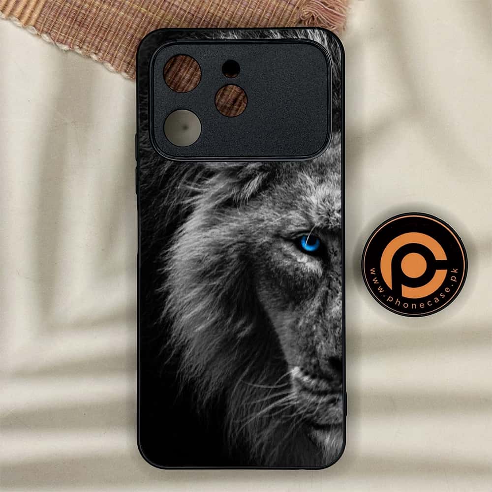 Tecno Spark 40 - Tiger Series - Premium Metal Printed soft Bumper shock Proof Case