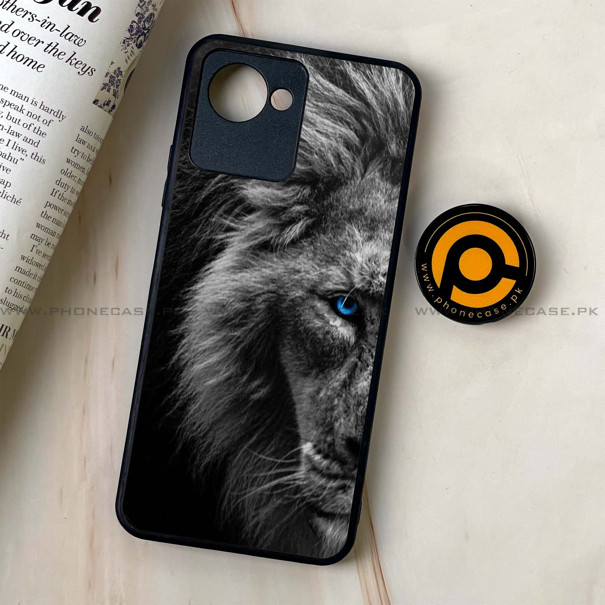 Realme C30 - Tiger Series - Premium Printed Glass soft Bumper shock Proof Case