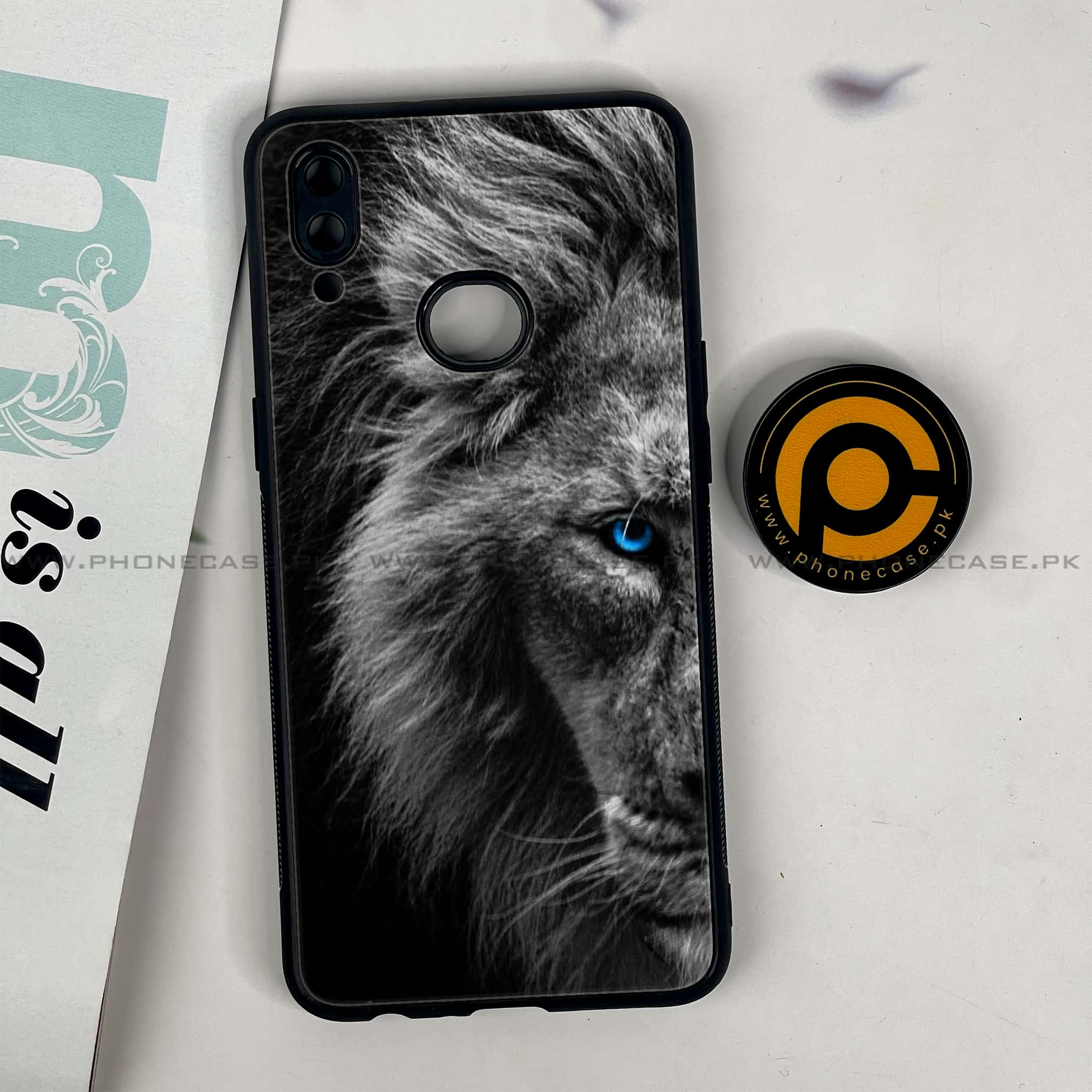 Galaxy A10s - Tiger Series - Premium Printed Glass soft Bumper shock Proof Case