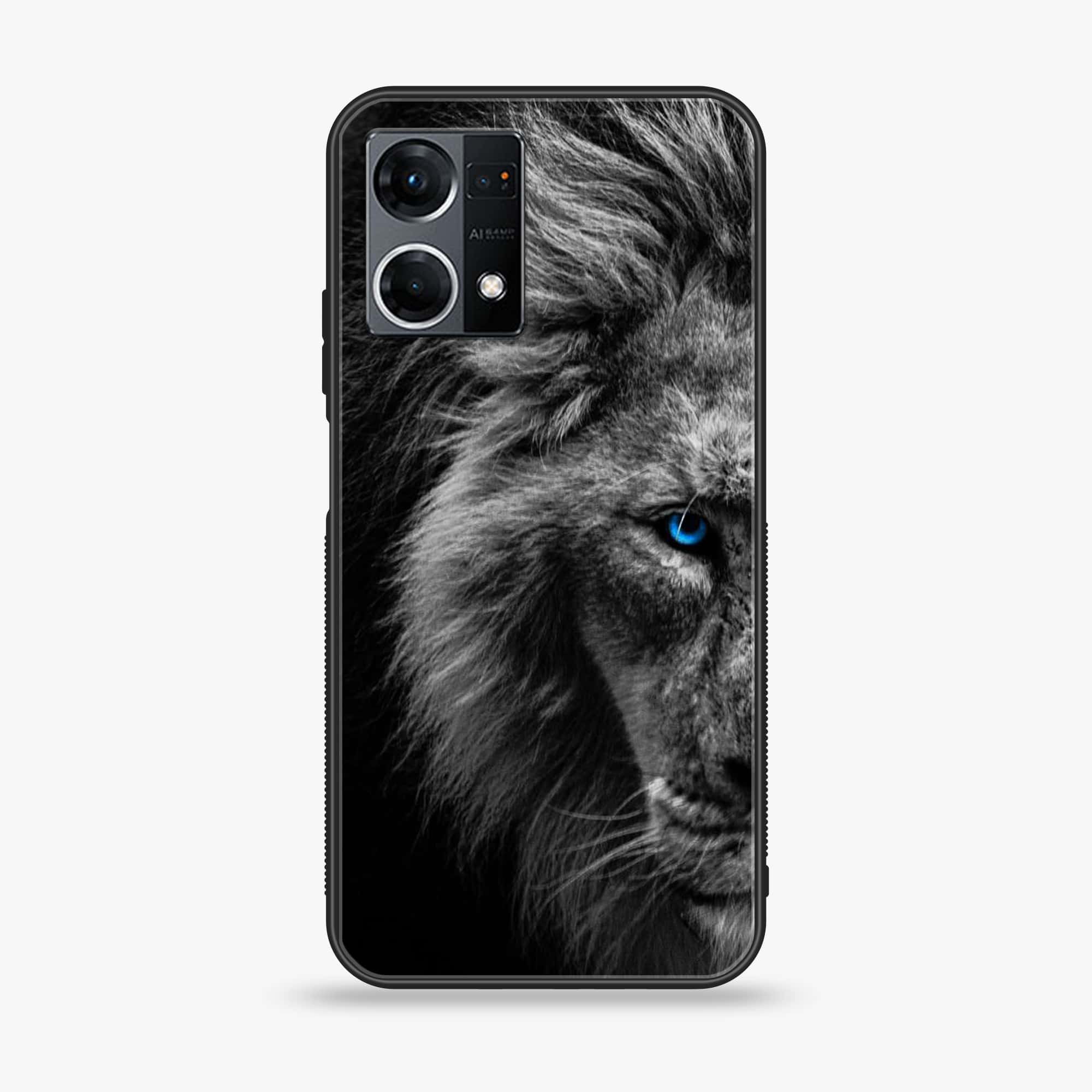 Oppo Reno 7 - Tiger Series - Premium Printed Glass soft Bumper shock Proof Case