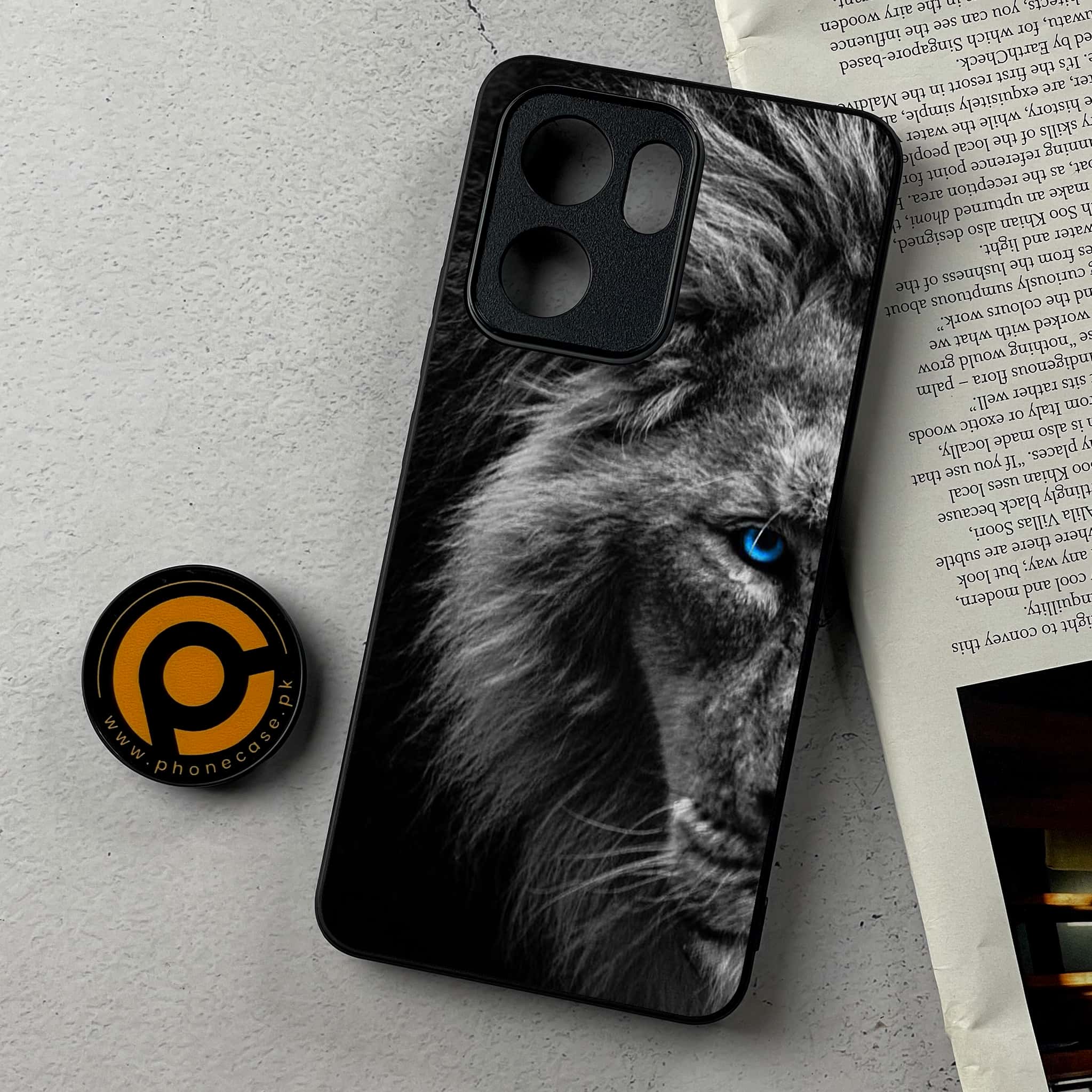 Oppo Reno 14F - Tiger Series - Premium Metal Printed Soft Bumper Shockproof Case