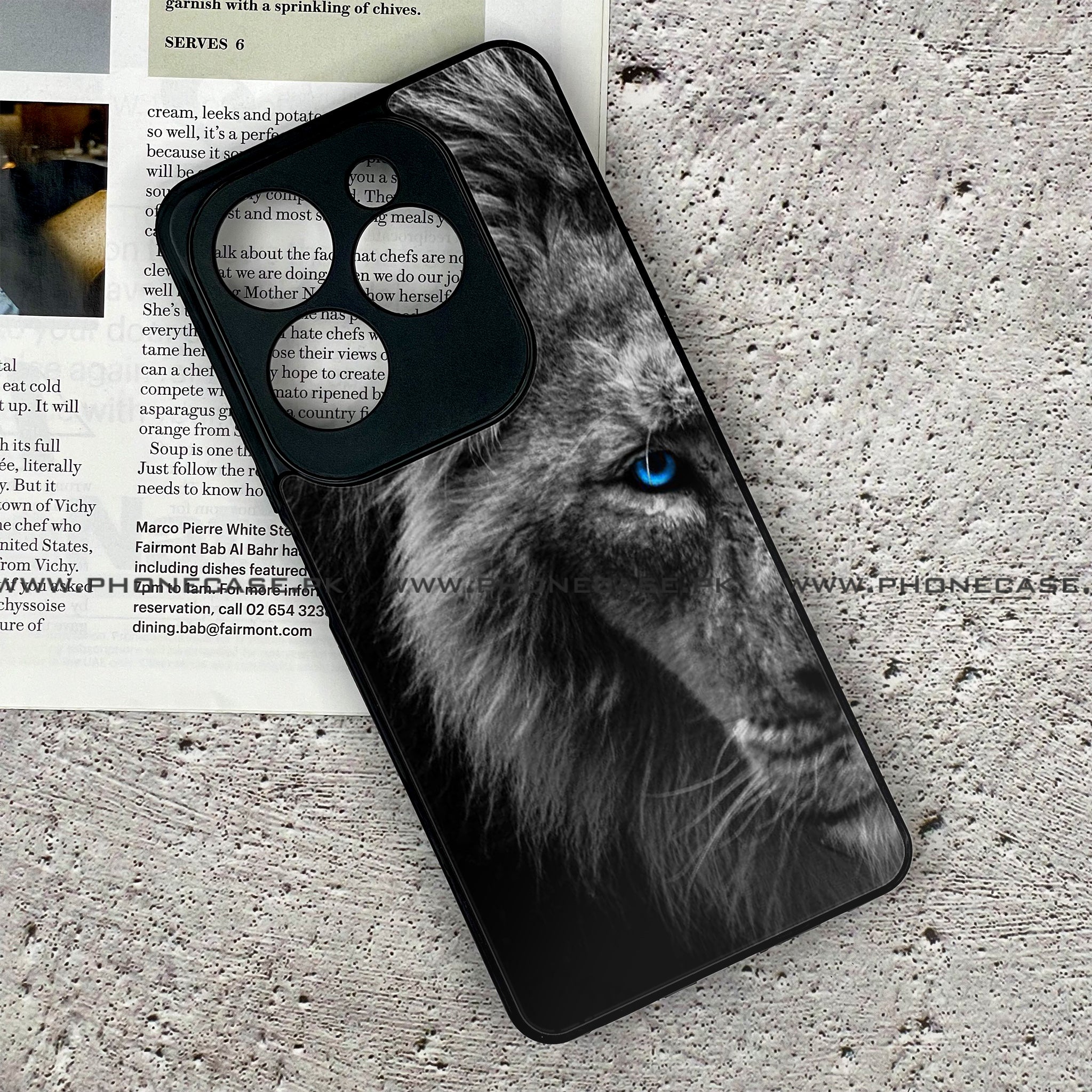 Tecno Spark 20 Pro - Tiger Series - Premium Printed Glass soft Bumper shock Proof Case